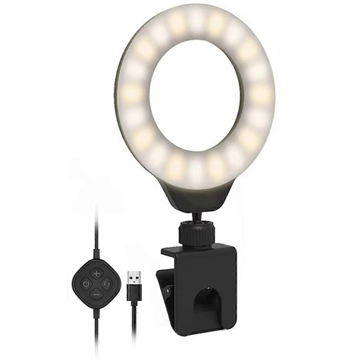 Lampe Vedio de lumière LED réglable avec clip sur l’ordinateur portable pour la diffusion en direct Auto-diffusion Conférence Chat