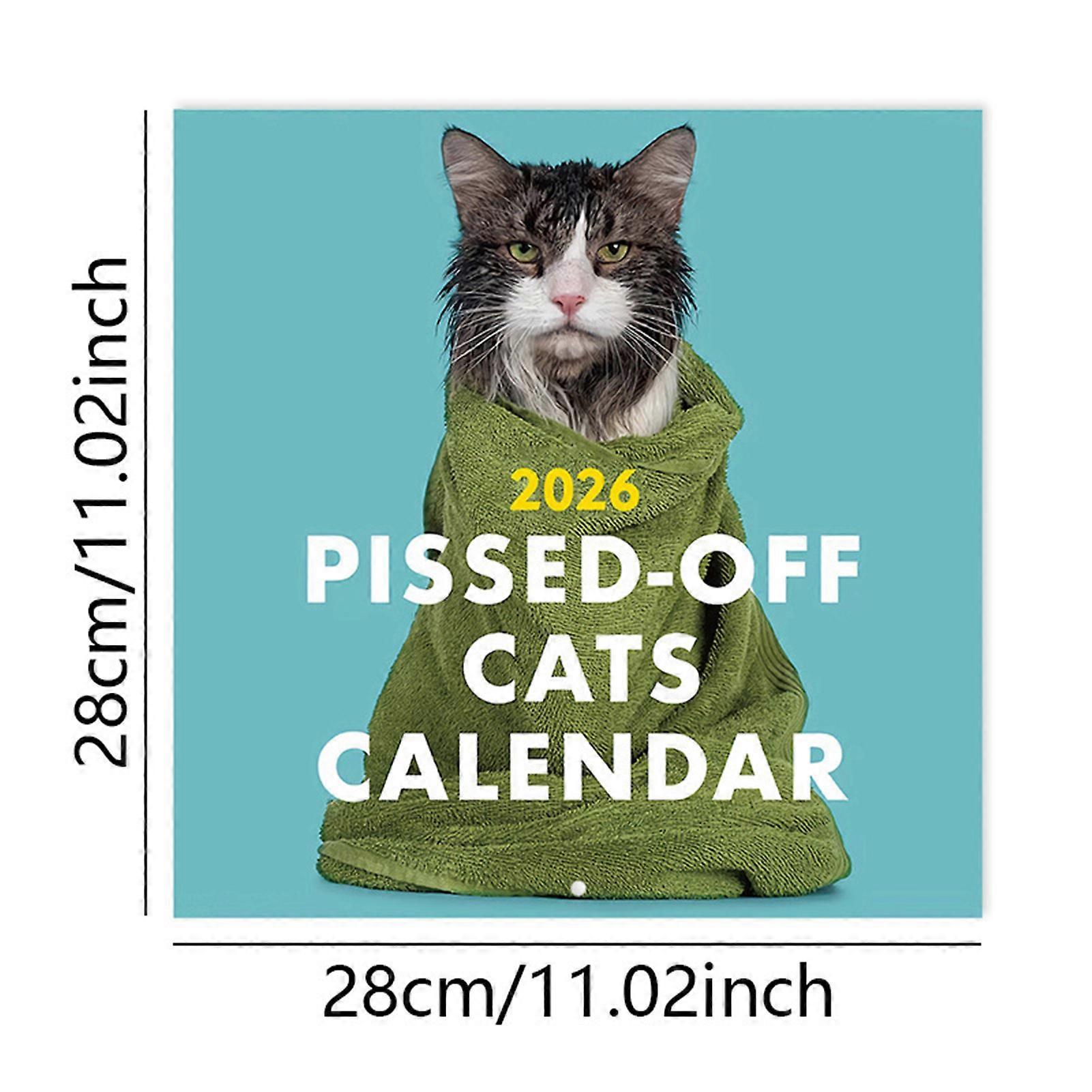 Pissed Off Cats Calendar 2026 Funny Cat Wall Calendar Pissed Off Cats ...