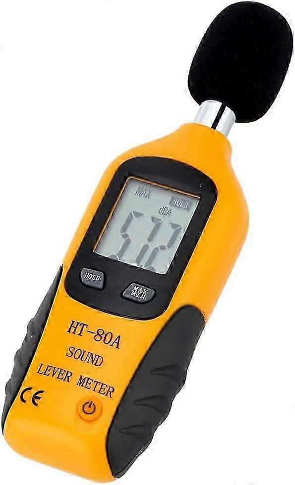 30-130dBA Sound Level Meter, Professional Decibel Meter with Backlit Display (9V Battery Included)