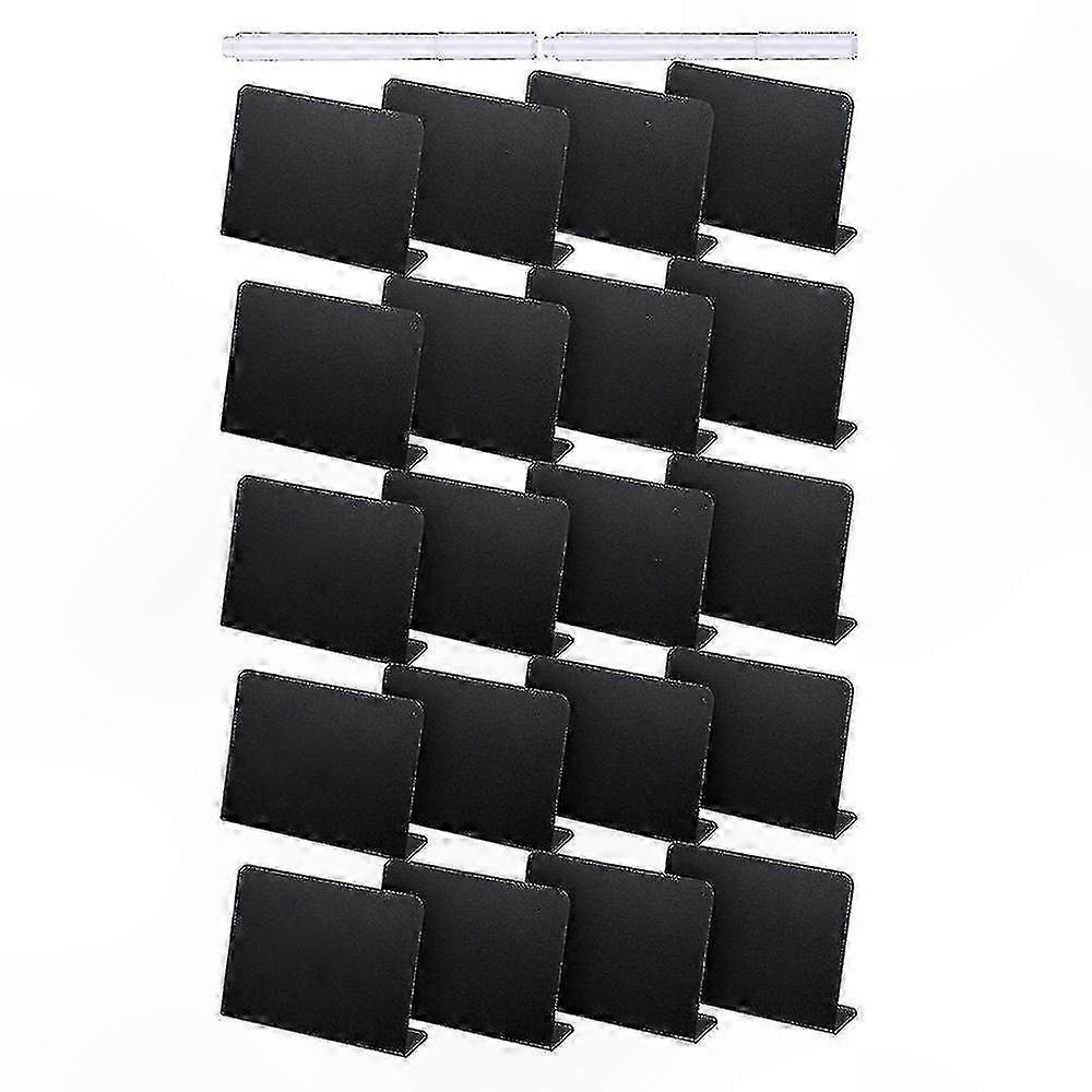 20 Pack Mini Chalkboard Signs for Table Tents, Buffet Tags, and Food Labels, 4x3 Inches