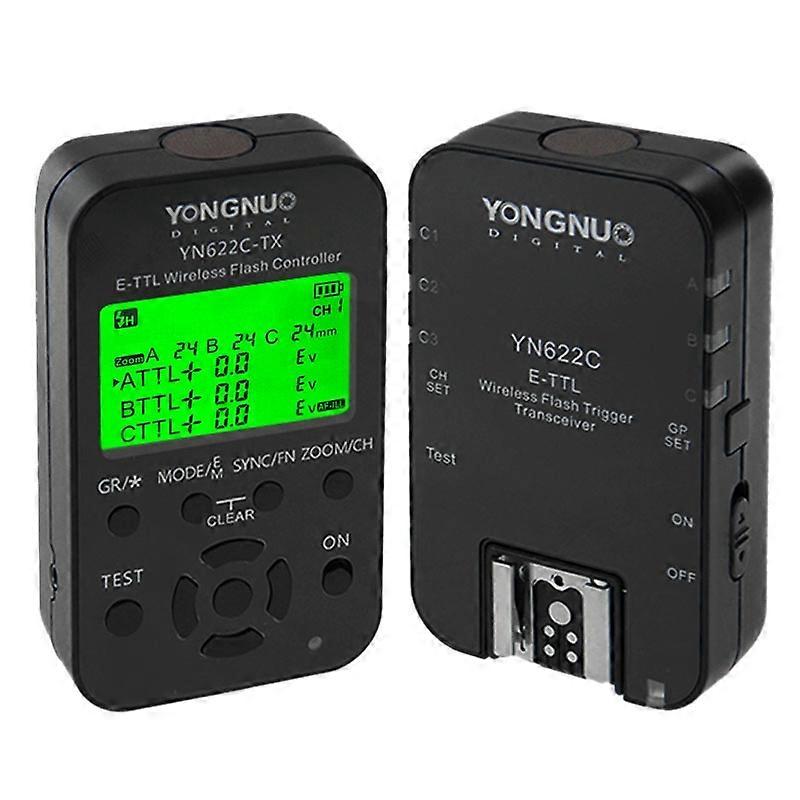 (New) YONGNUO YN622C-KIT E-TTL Wireless Flash Trigger Controller + Transceiver Kit for Canon Camera