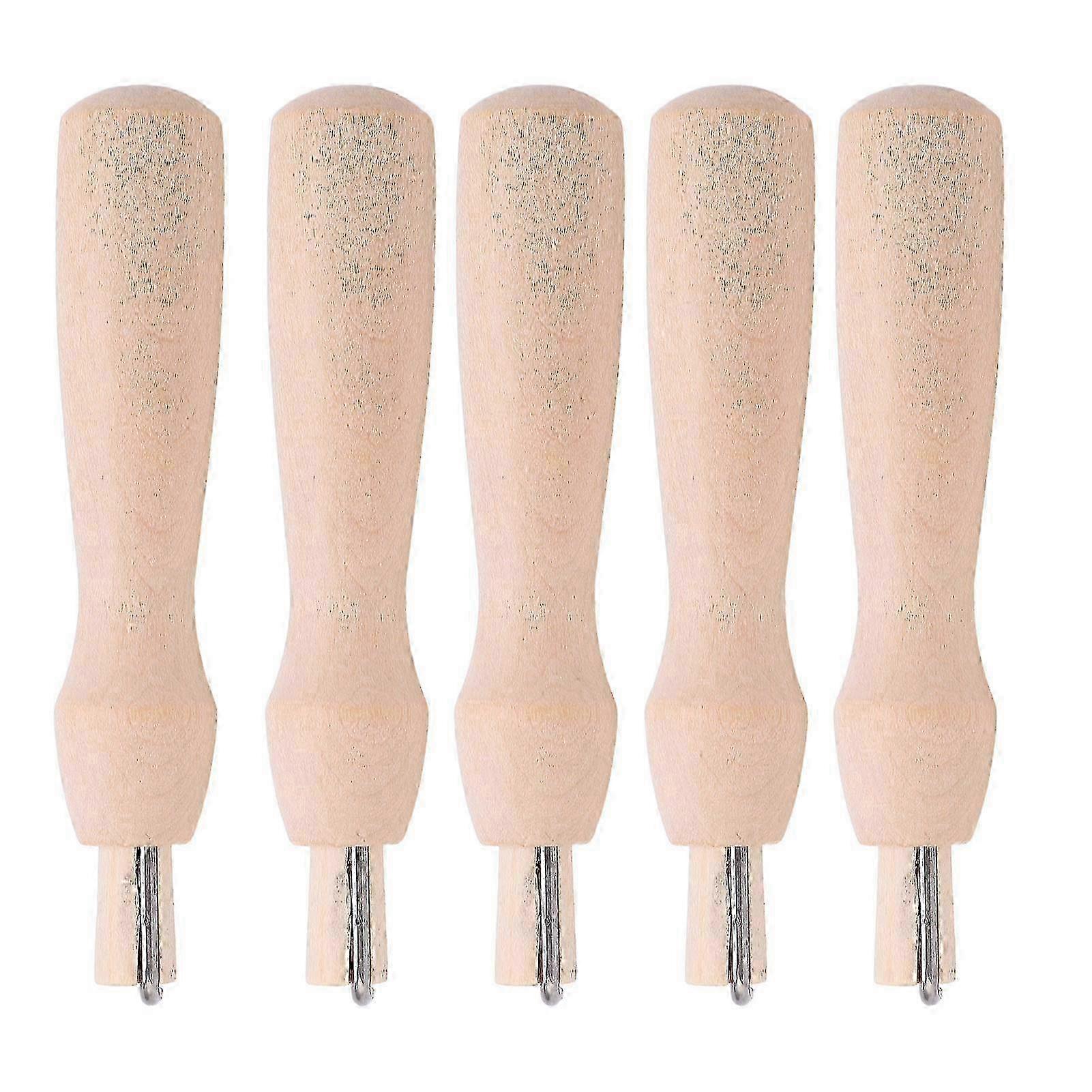 5 Pcs Felting Needles Multipurpose Hand Made DIY Wooden Rustproof Wool Needle Felting Tool Kit for for Wet Dry Felting 2025