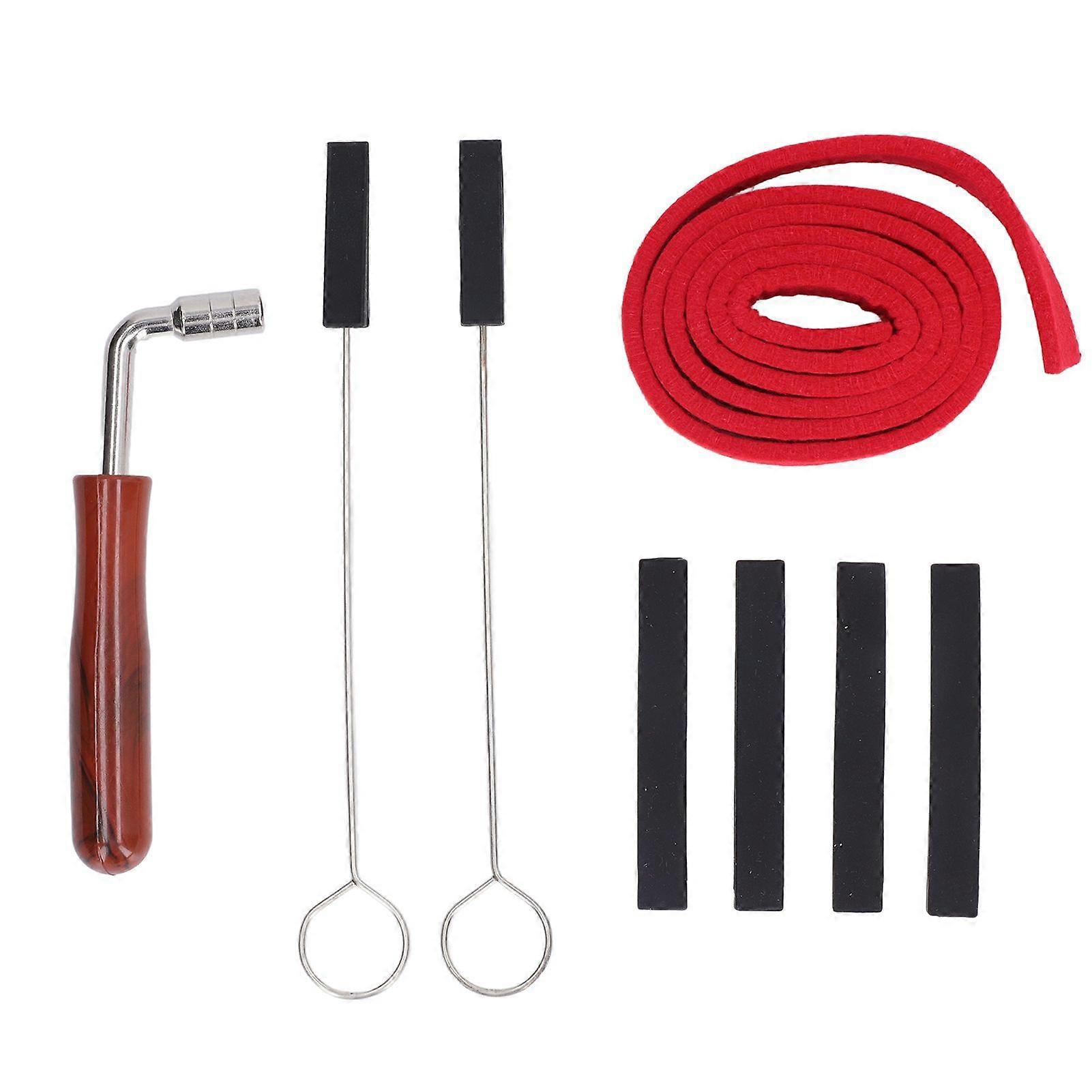 Piano Tuning Tool Temperament Strip Tuner Spanner Silicone Forks Mute Blocks Repairing Set