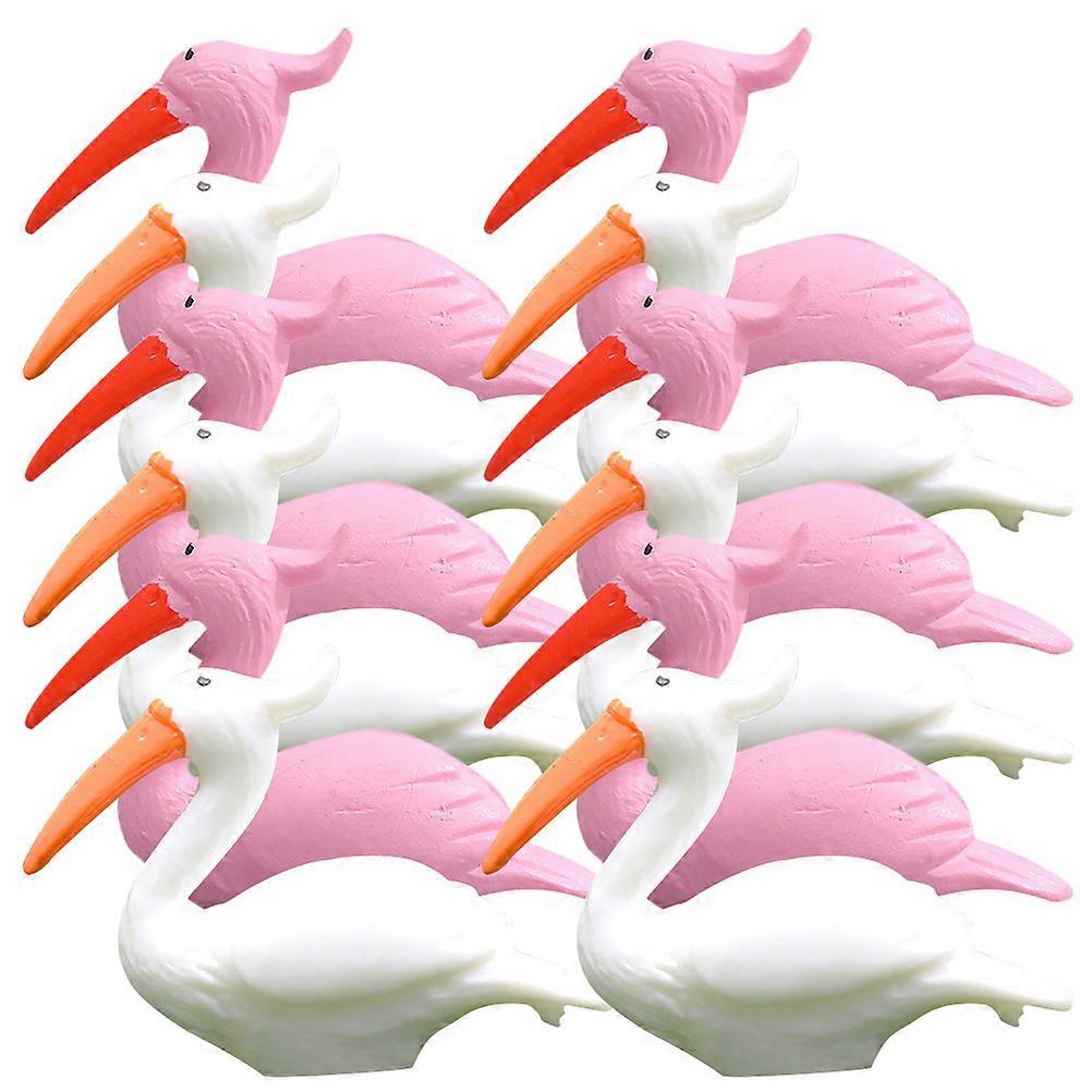 Creative Flamingo Models Flamingo Figurines for Home Decoration 24Pcs