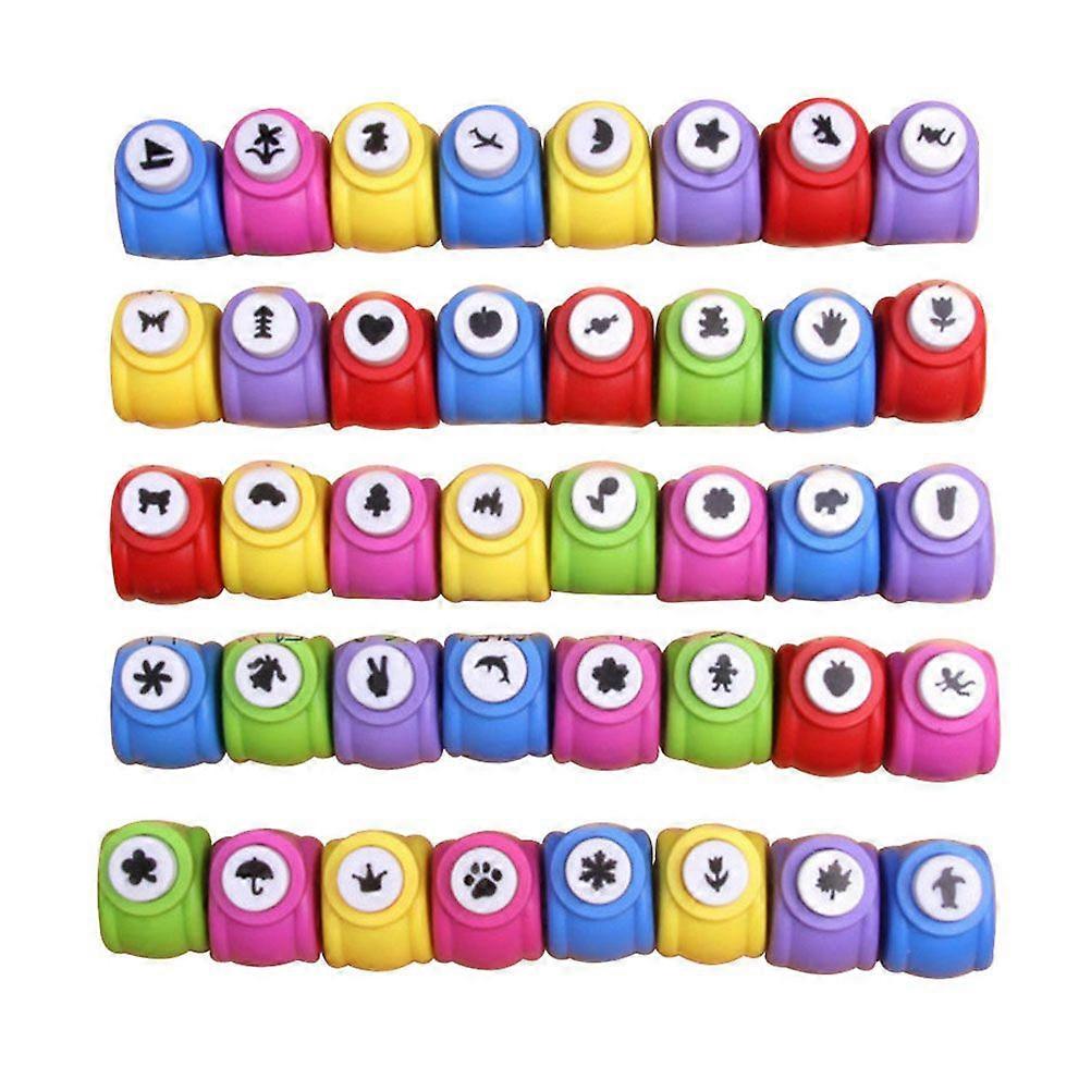 10PCS παιδιά DIY χειρωνακτική μίνι γροθιά χειροτεχνίας εγγράφου ανάγλυφα εκπαιδευτικά παιχνίδια για τα χαρτιά φεστιβάλ παιδιών ευχετήριες κάρτες (τυχαία σχέδια και χρώματα)