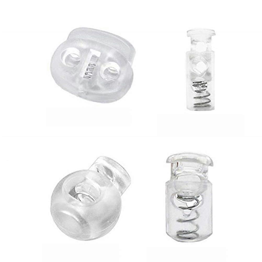 Lanyard Stoppers Transparent Plastic Buckle for Camping Use 200Pcs