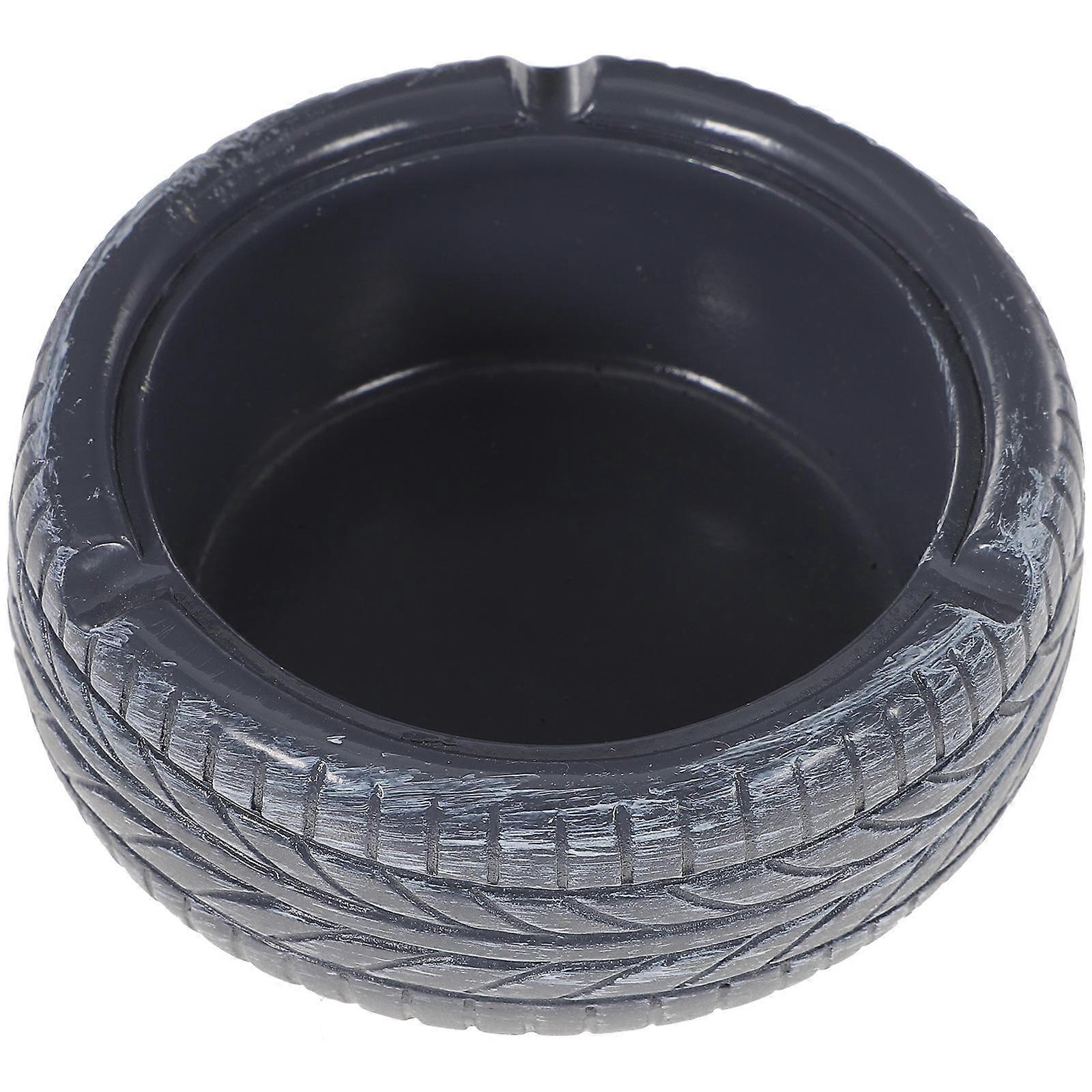 Resin Ashtray Vintage Simulation Tire for Household Use 2Pcs Set