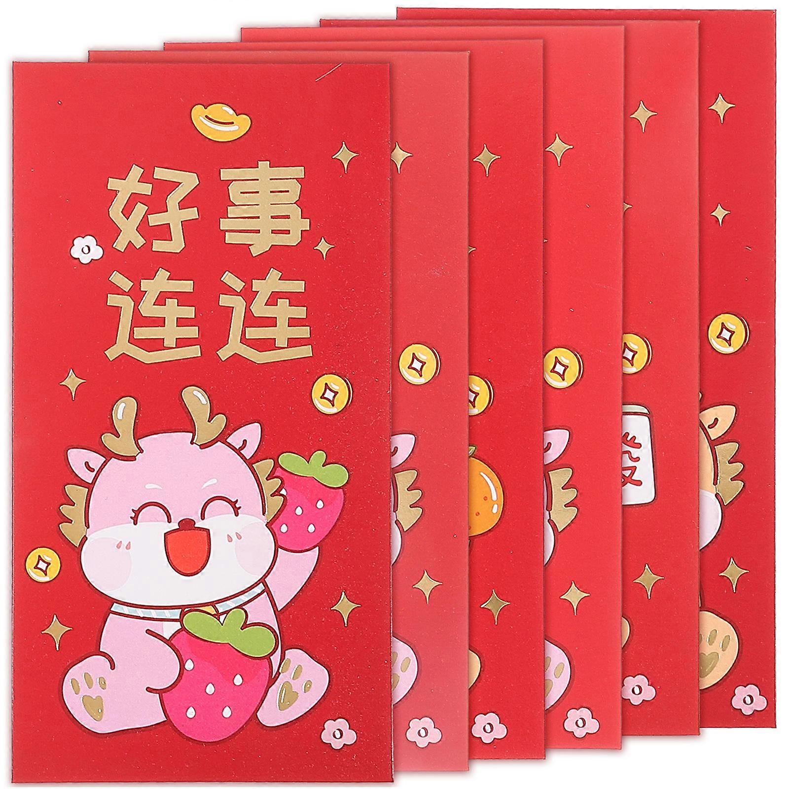Traditional Red Pocket Paper Envelopes for Storing 30Pcs Spring Festival Packets