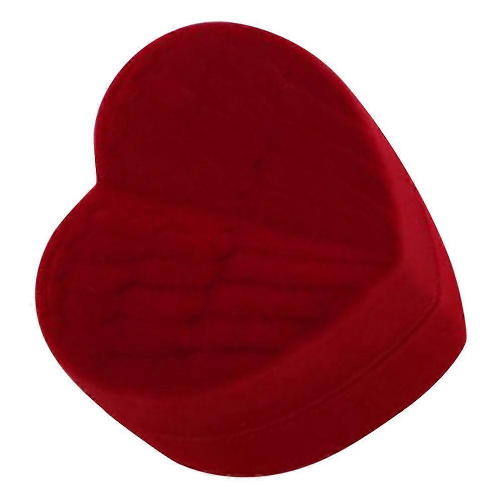 Heart Ring Box for Anniversaries Engagements 2Pcs Red Small Jewelry Storage