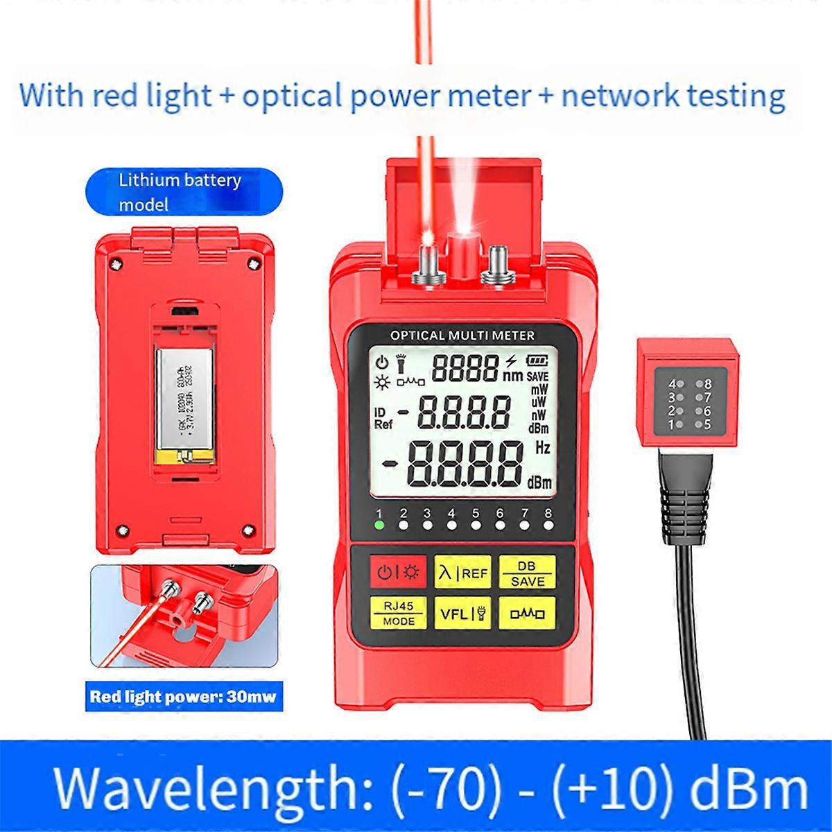 Fiber Optic Optical Power Meter RJ45 Tester -70-+10dbm for Optical Multimeter Network Attenuation Te