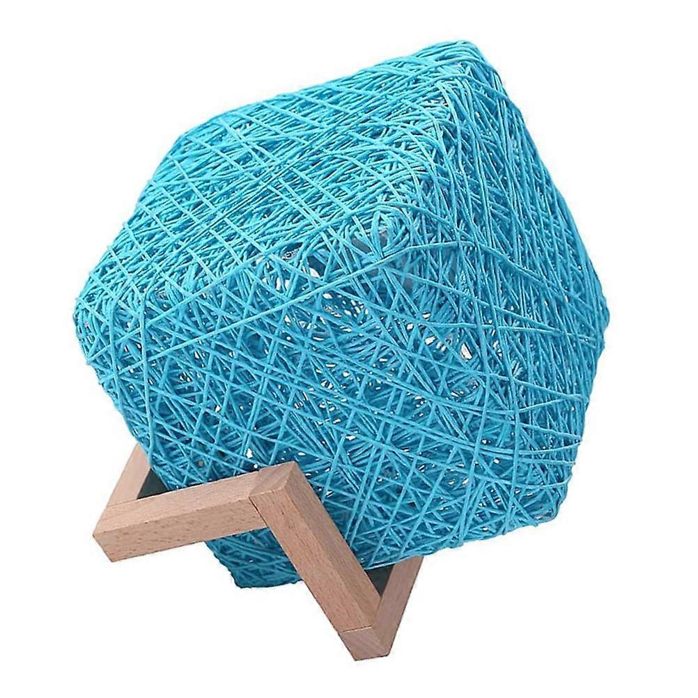 Square Night Light Rattan Lamp Decorative Projection Light for Home 2Pcs