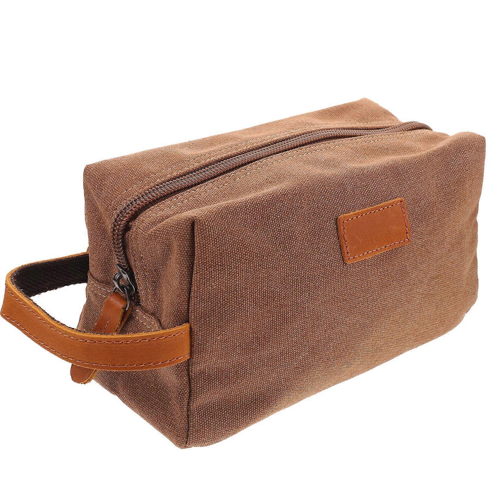 Practical Travel Toiletry Bag Makeup Organizer for Storage Use 4Pcs Coffee