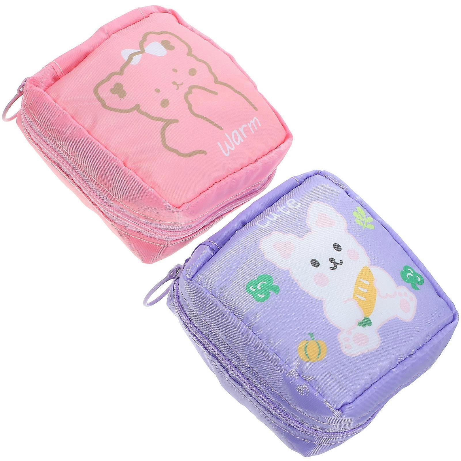 Sanitary Napkin Storage Pouch with Zipper for 4Pcs Portable Bag
