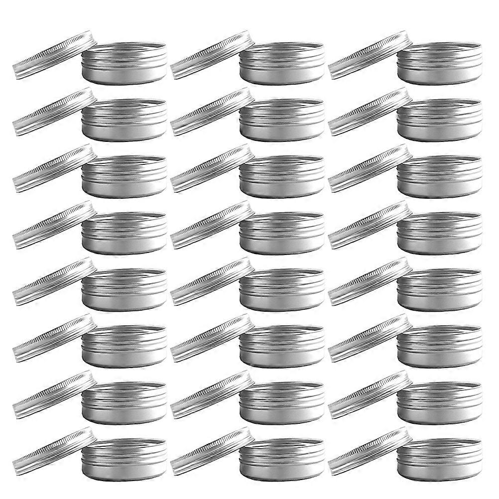 Cosmetics Box for Storage 72Pcs Aluminum Silver Cream Containers