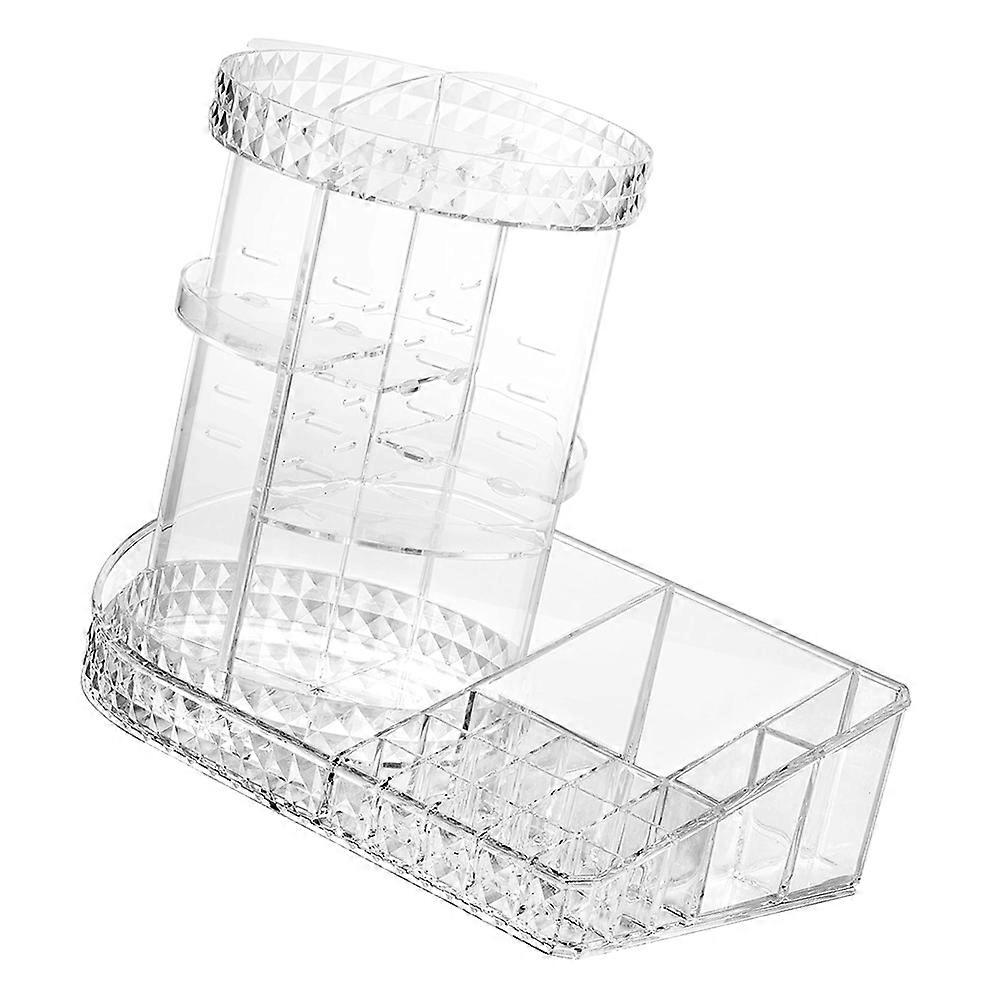 Cosmetics Box Desktop Organizer Box for Storage 1Pcs Transparent Rotatable