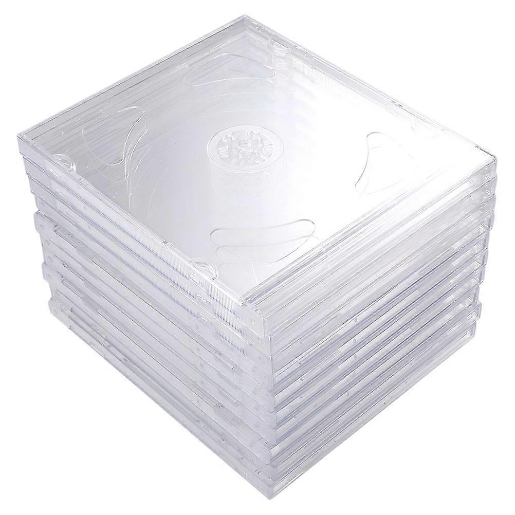 Clear Cd Case Plastic Storage Boxes for Storage Use 25Pcs Portable Dvd Holders