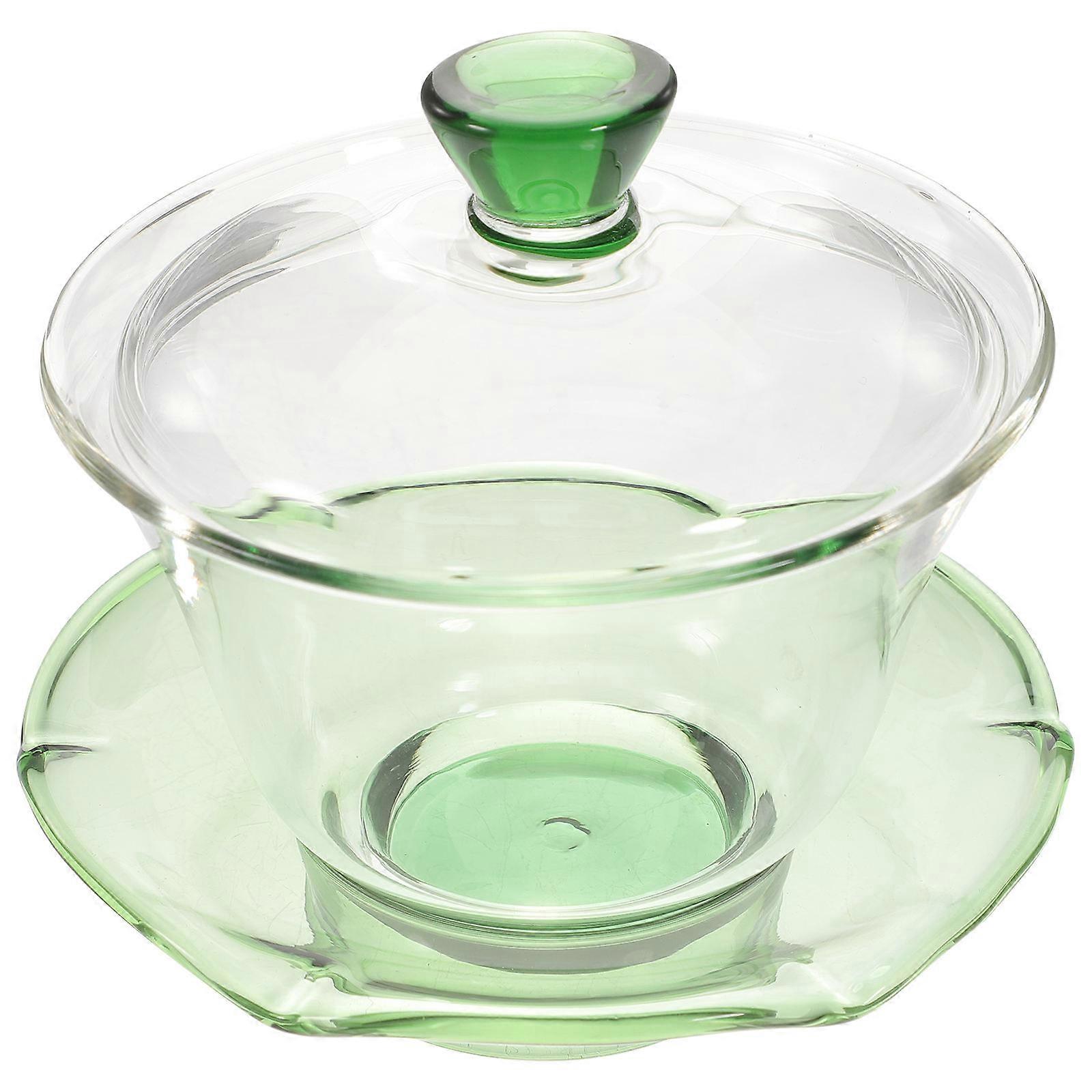 Tasse à thé vert avec couvercle, soupière en verre pour thé, lot de 4, pour usage domestique