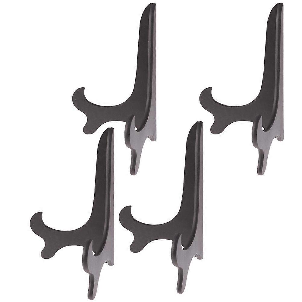 Black Plastic Easel Plate Holder Stand for Display 20Pcs