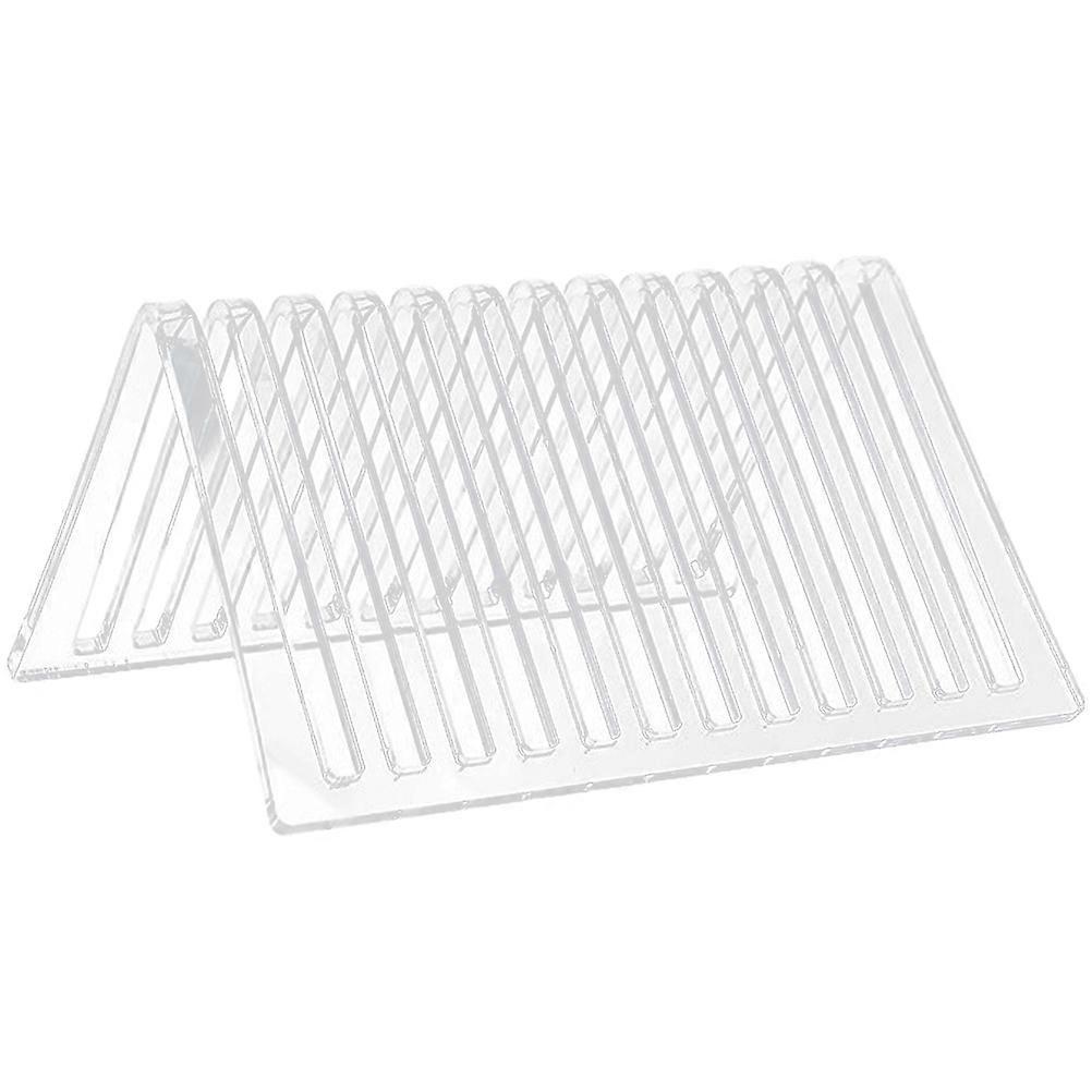Vinyl Record Storage Holder Transparent Display Rack for 2Pcs