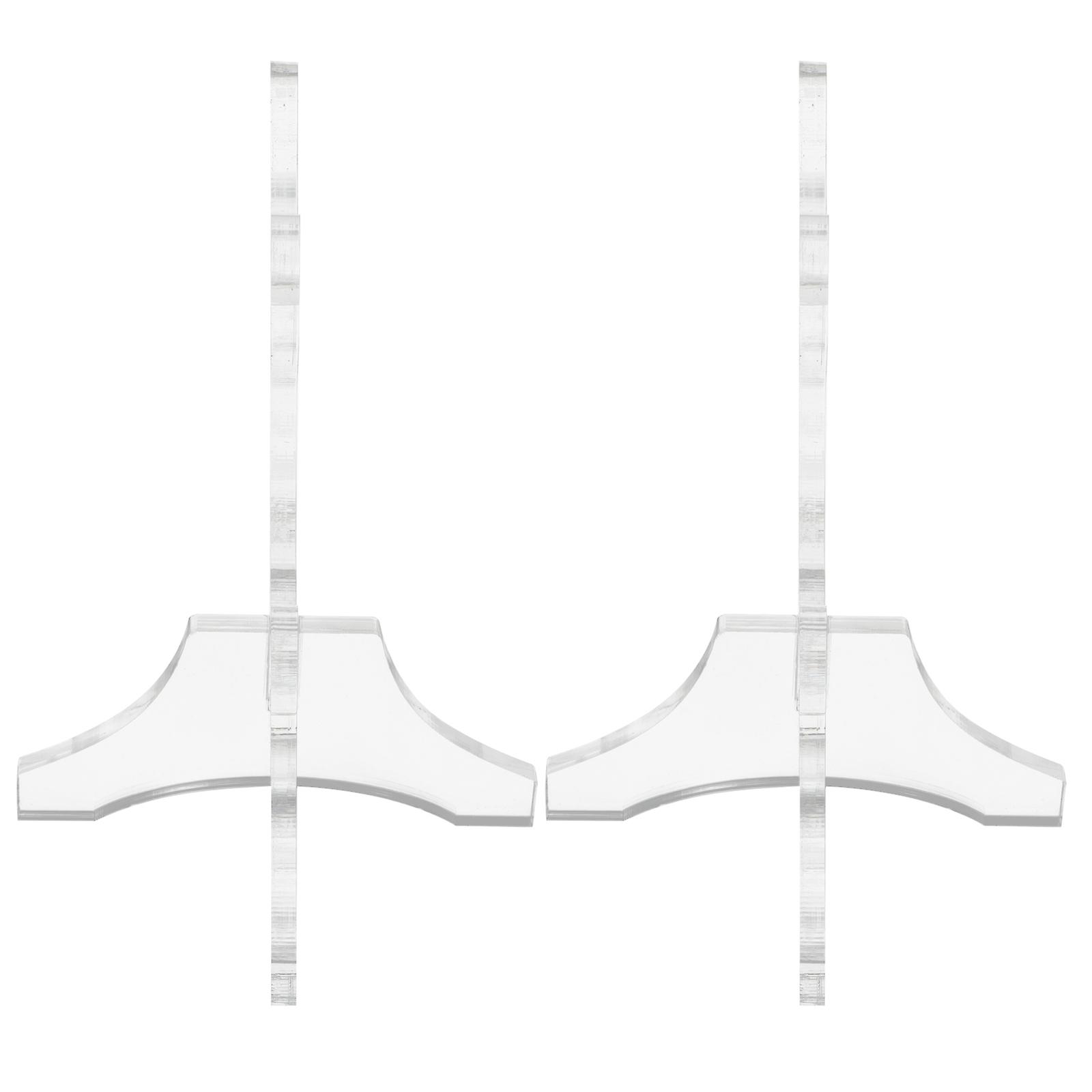 Vertical Acrylic Flute Stand for Display with Double Layer 2Pairs Holder