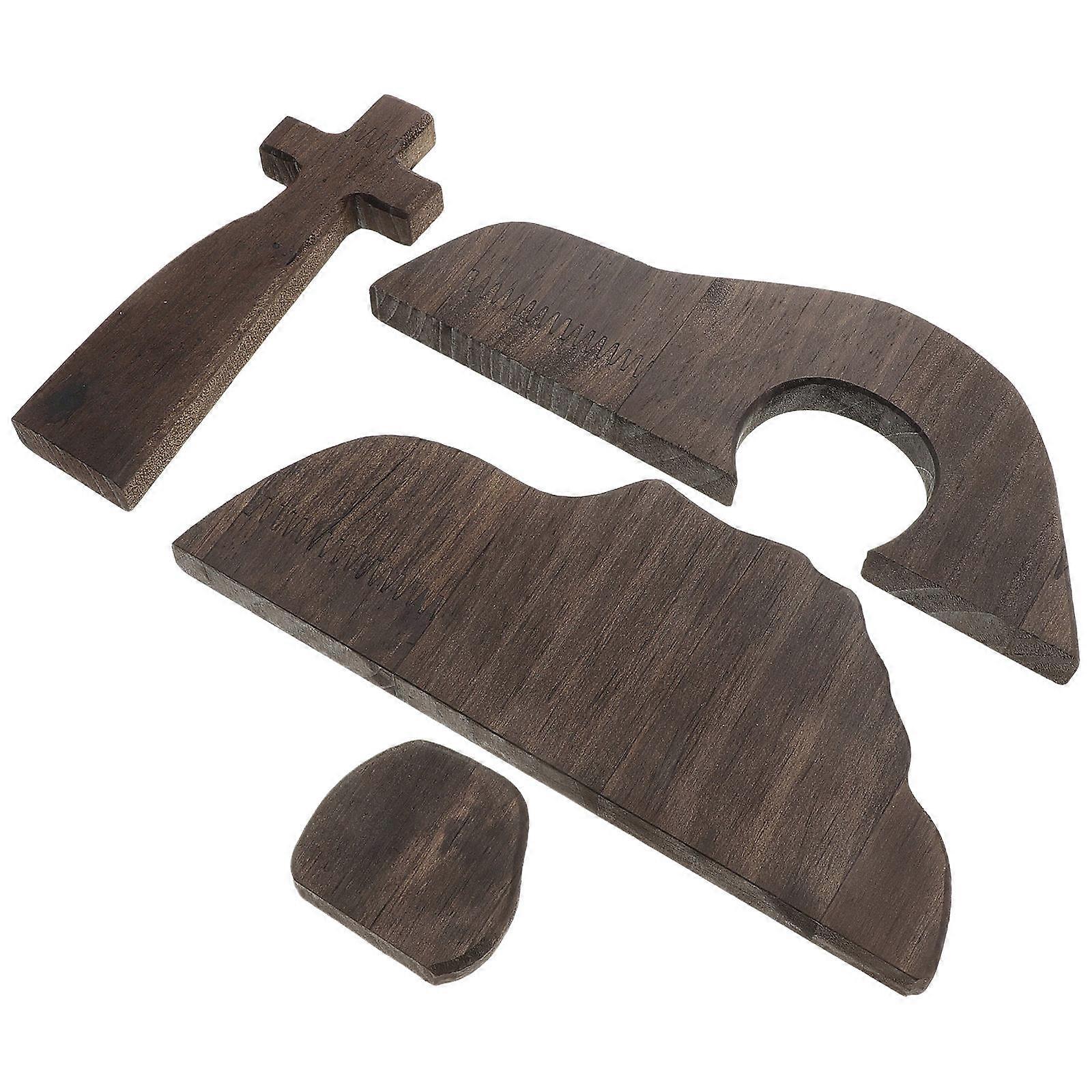 Rustic Wooden Easter Decorations Featuring The Empty Tombs Cross Ideal For Home And Office Decoration 1 Set