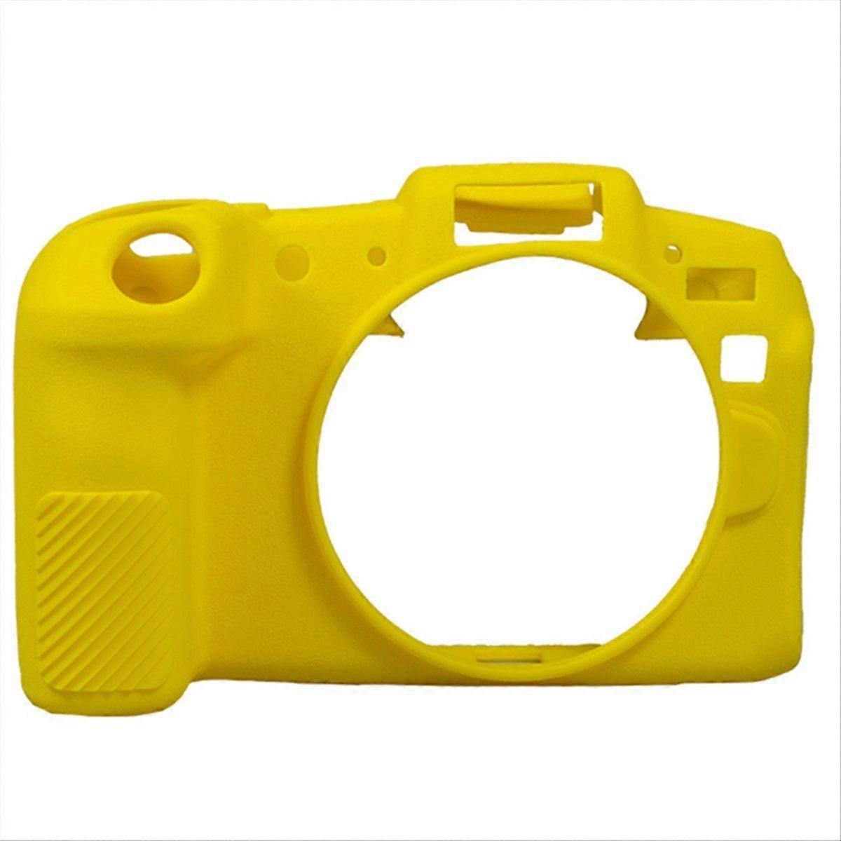 R8 Top Texture Rubber Silicone Case Body Cover Protector Frame Skin for R8 Camera Yellow
