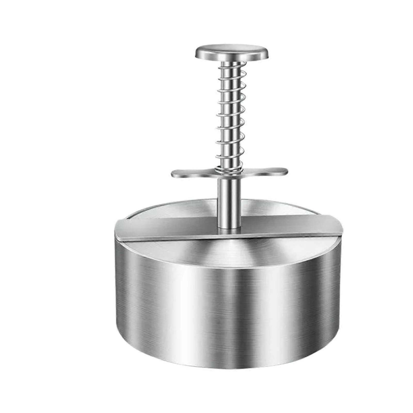 Burger Press 304 Stainless Steel Round Nonstick Hamburger Patty Maker Adjustable Thickness 10.1 Cm Diameter