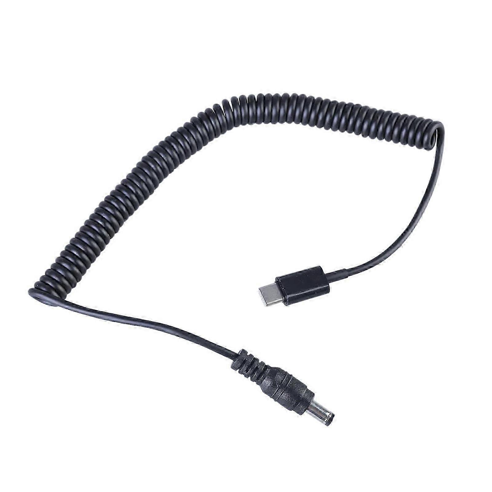 Type C to 5V/9V/12V DC5525 Spring Charging Cable Wire Power Cord Line for Routers Printers Cameras and Other Electronics 26s