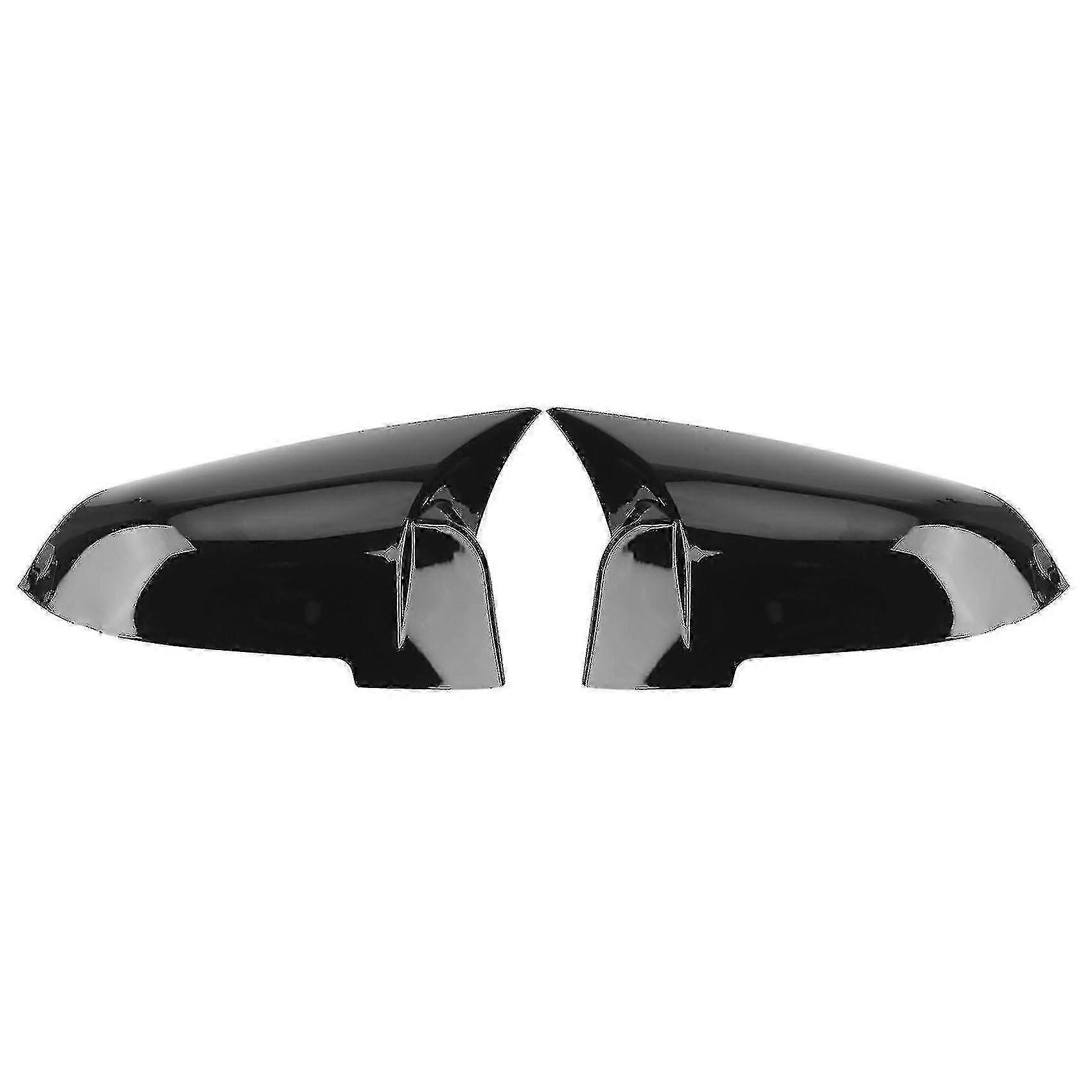 Rear View Mirror Cover Side Mirror Cap For 5 Series F10 F11 F18 2014-2017 Bright Black