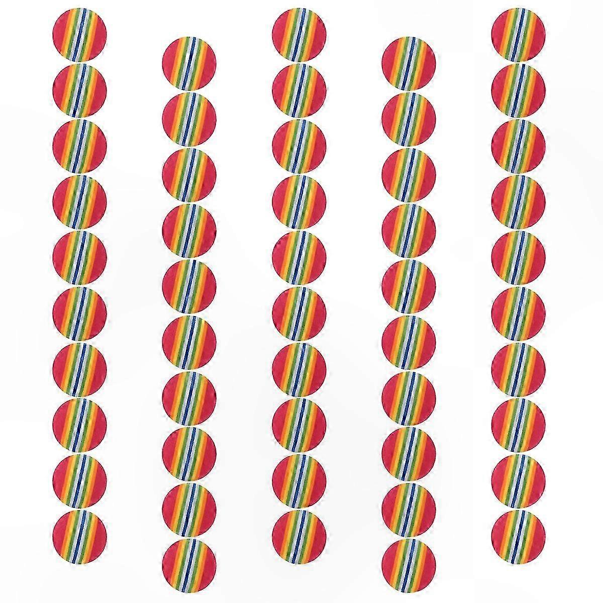 Rainbow Sponge Foam Practice Balls for Golf Swing Training, 50 Pack
