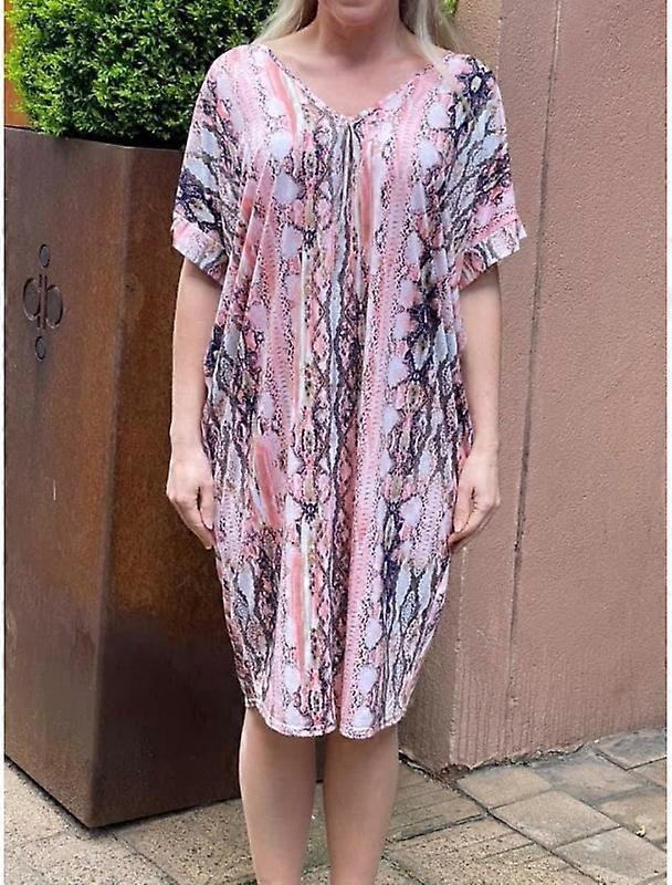 Isabella V-ringad KlÃ¤nning - OrmmÃ¶nstrad