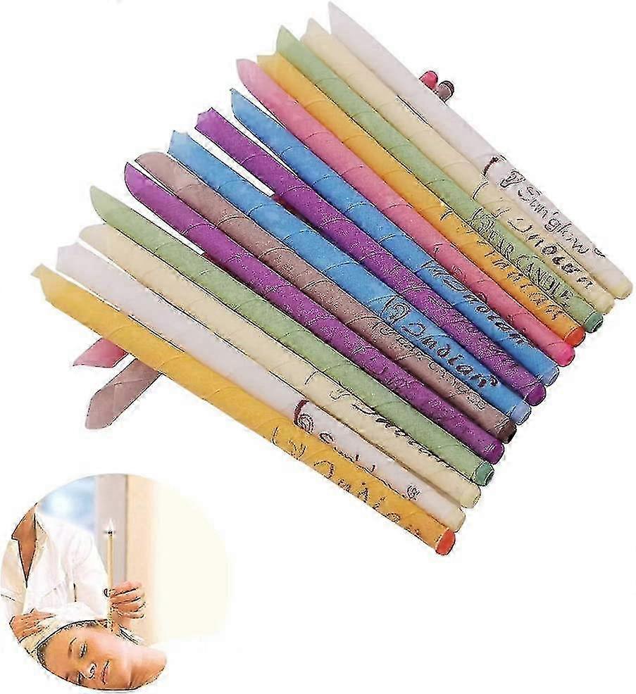 All Natural Ear Candles Beeswax Candling Cones - 16 Pcs (8 Colours), Non-toxic Cylinders Fragrance Hollow With Protective Disks_Apr 26s