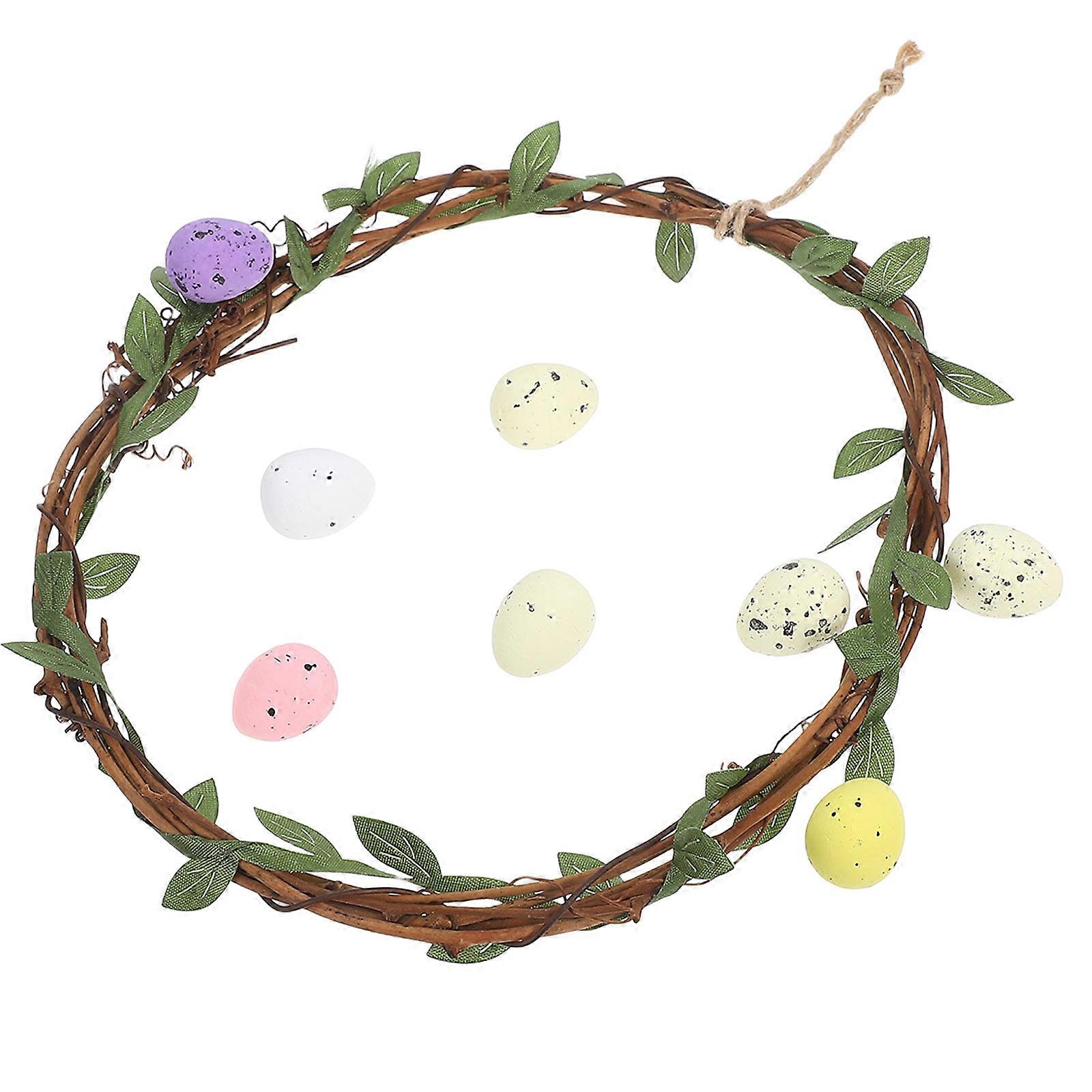 Assorted Color Easter Egg Wreaths for Porch Hanging 4Pcs Pack