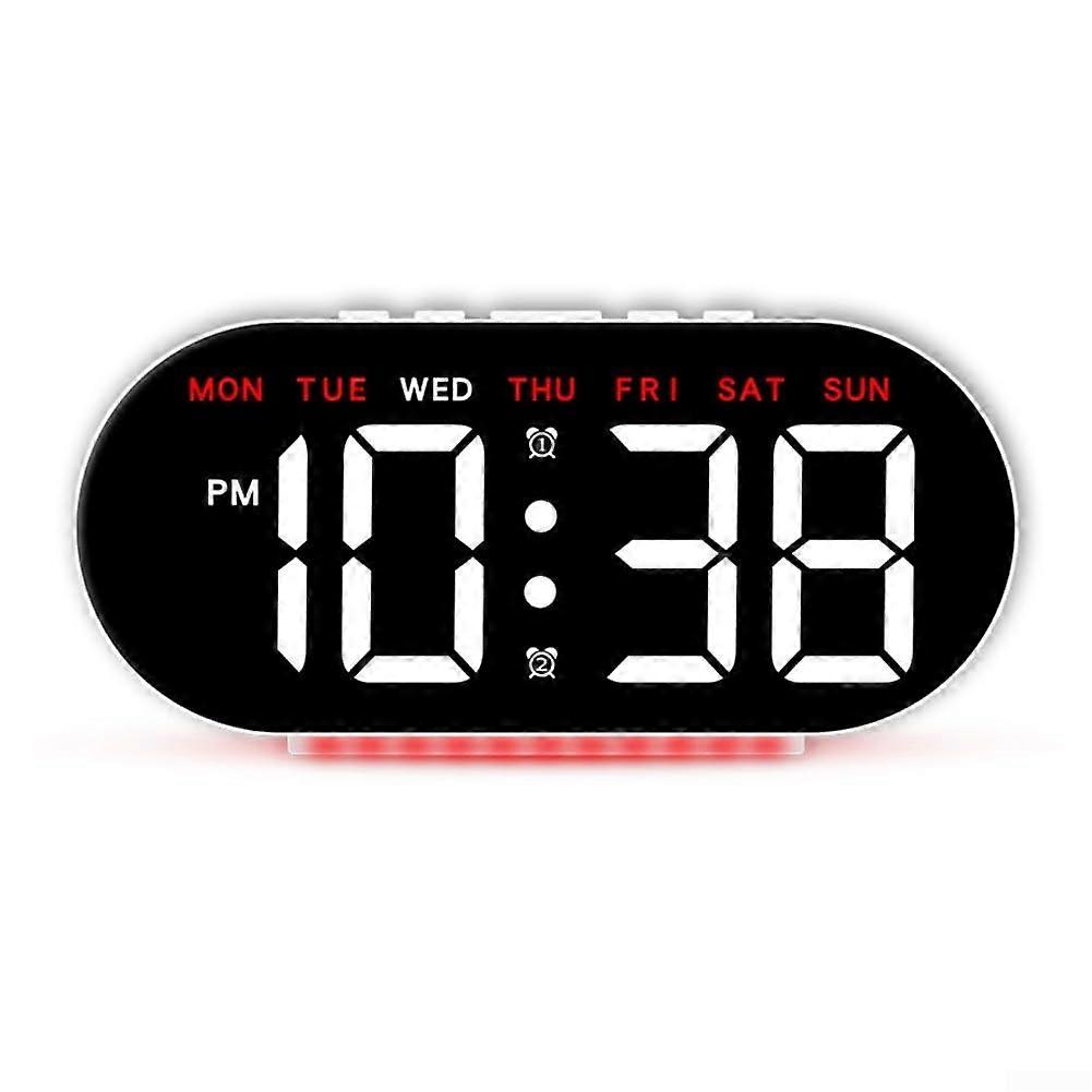 USB Powered Multifunctional Digital Alarm Clock Clear Time And Temperature Display And 4 Adjustable Brightness Levels