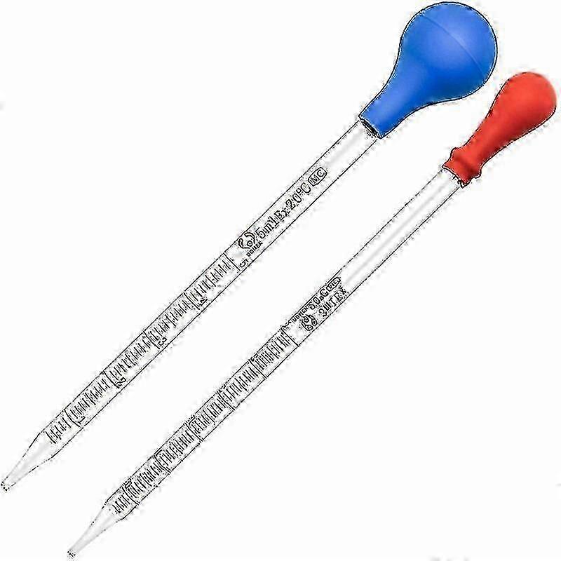 3ml 5ml Glass Dropper Pipette Glass Pipette Graduated Dropper Pipettes 2pcs Dropper Pipette with Scale Line 25-26