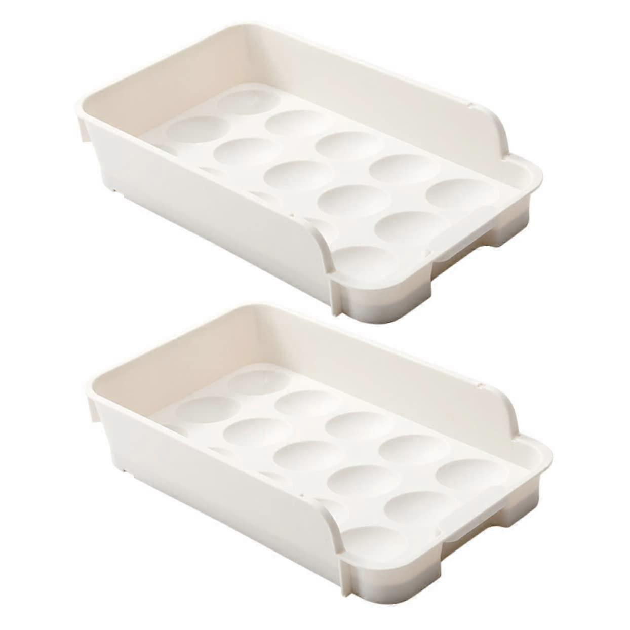 Egg Carton 2Pack MultiFunction Organizer Egg Tray Refrigerator Storage Reusable Holder