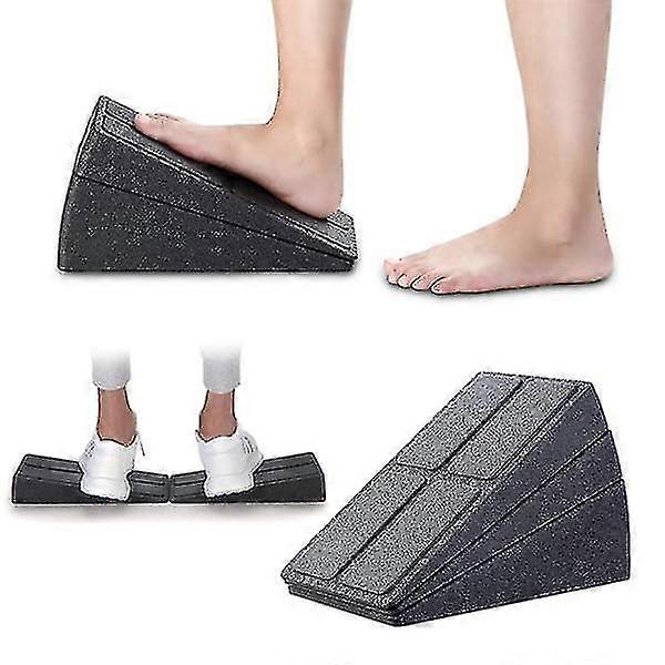 Yoga Wedgie Adjustable Squat Board with Non-Slip Surface and Black 3-Piece Pack
