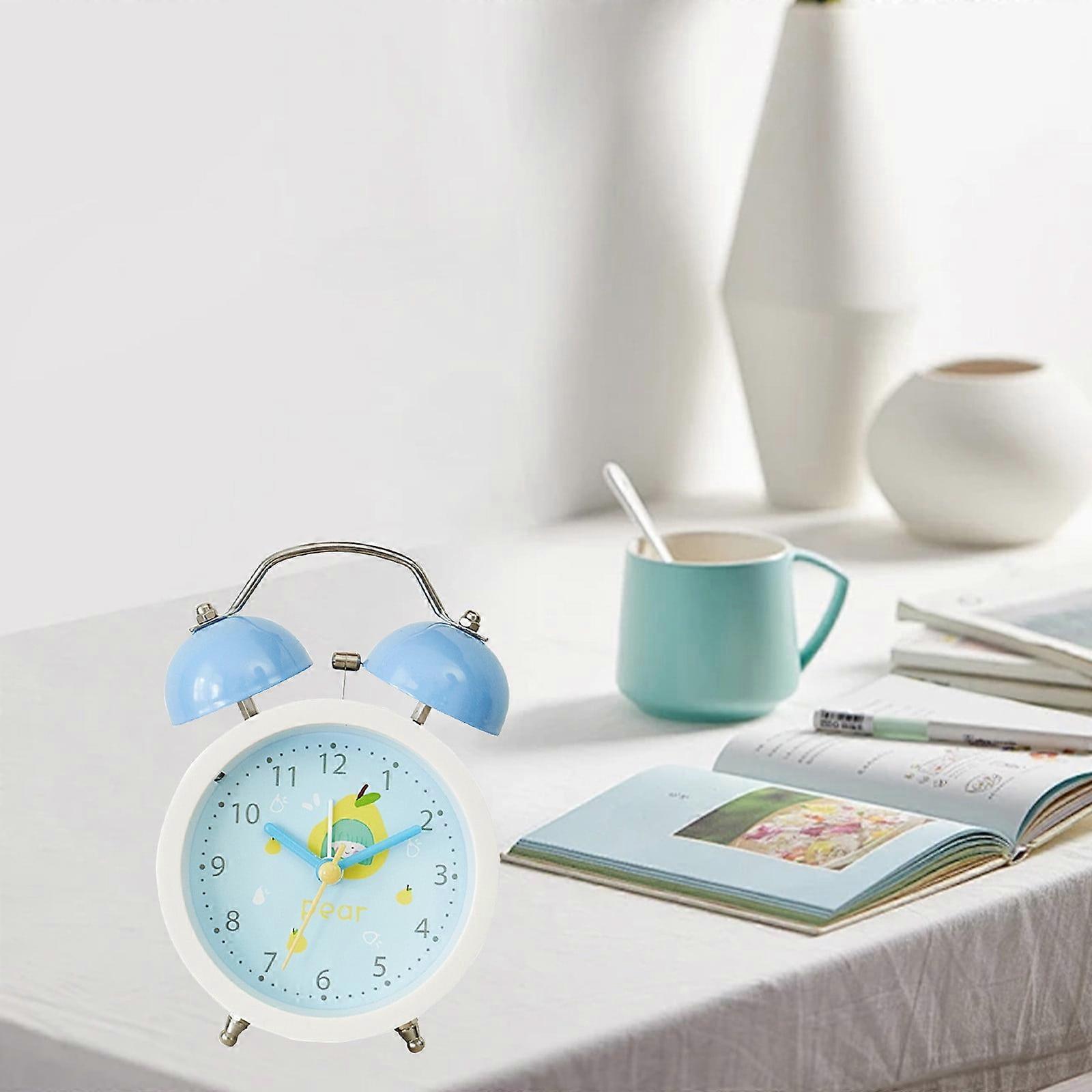Donemore School Season Super Silent Jump Seconds Not Silent Small Desk Clock, Primary School Student Alarm Clock, Bedside Simples Small Alarm Clock