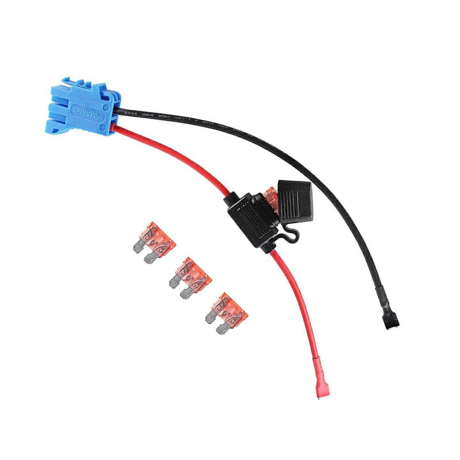 12V SLA Battery Connector Harness Replacement With 40A Fuses for Children Electric Ride On Vehicle Easy Installation Multicolor