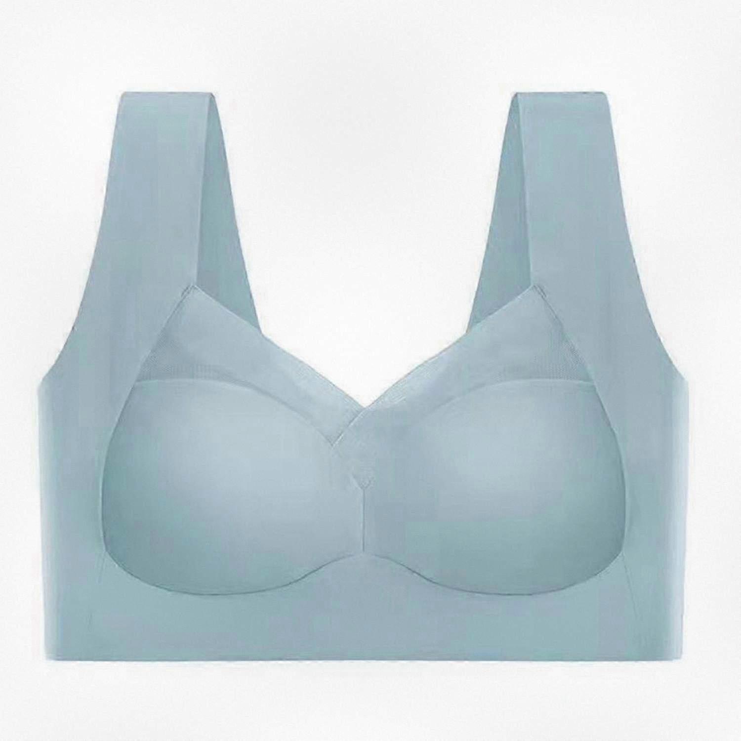 Strapless Mesh Comfort Bra Seamless Wireless Push Up Posture Support Plus Size