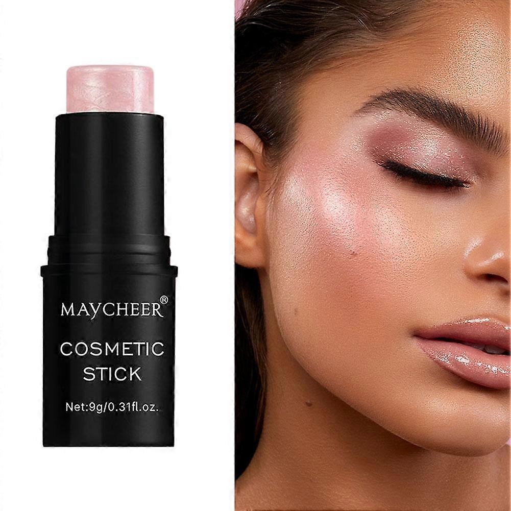 All Skin Types Creamy Highlighter Blush and Contour Stick Multi-Functional Makeup Pen for Long Lasting 12 Hour Wear