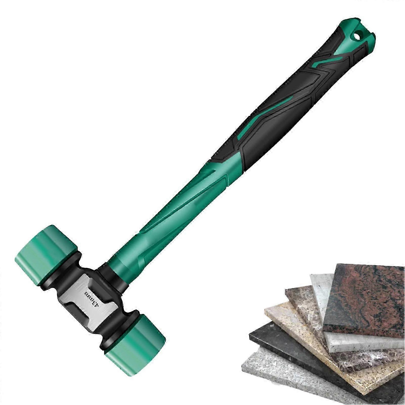 Rubber Hammer Portable DoubleSided Soft Mallets With Ergonomic NonSlip Handle 43mm Head For Tile Installation
