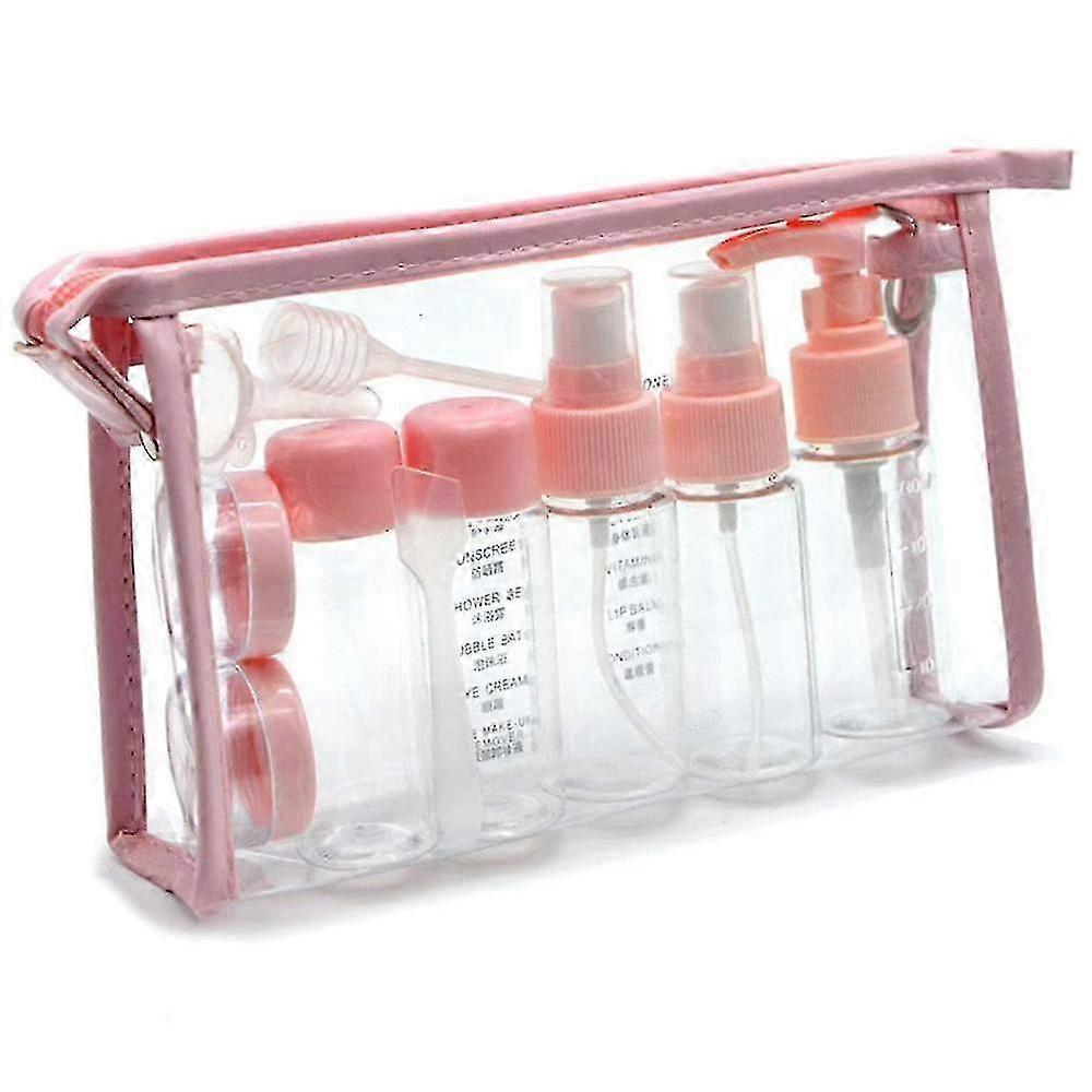 Leak-Proof Travel Toiletry Bottles Kit with Zipper Bag for Shampoo, Soap & Liquids