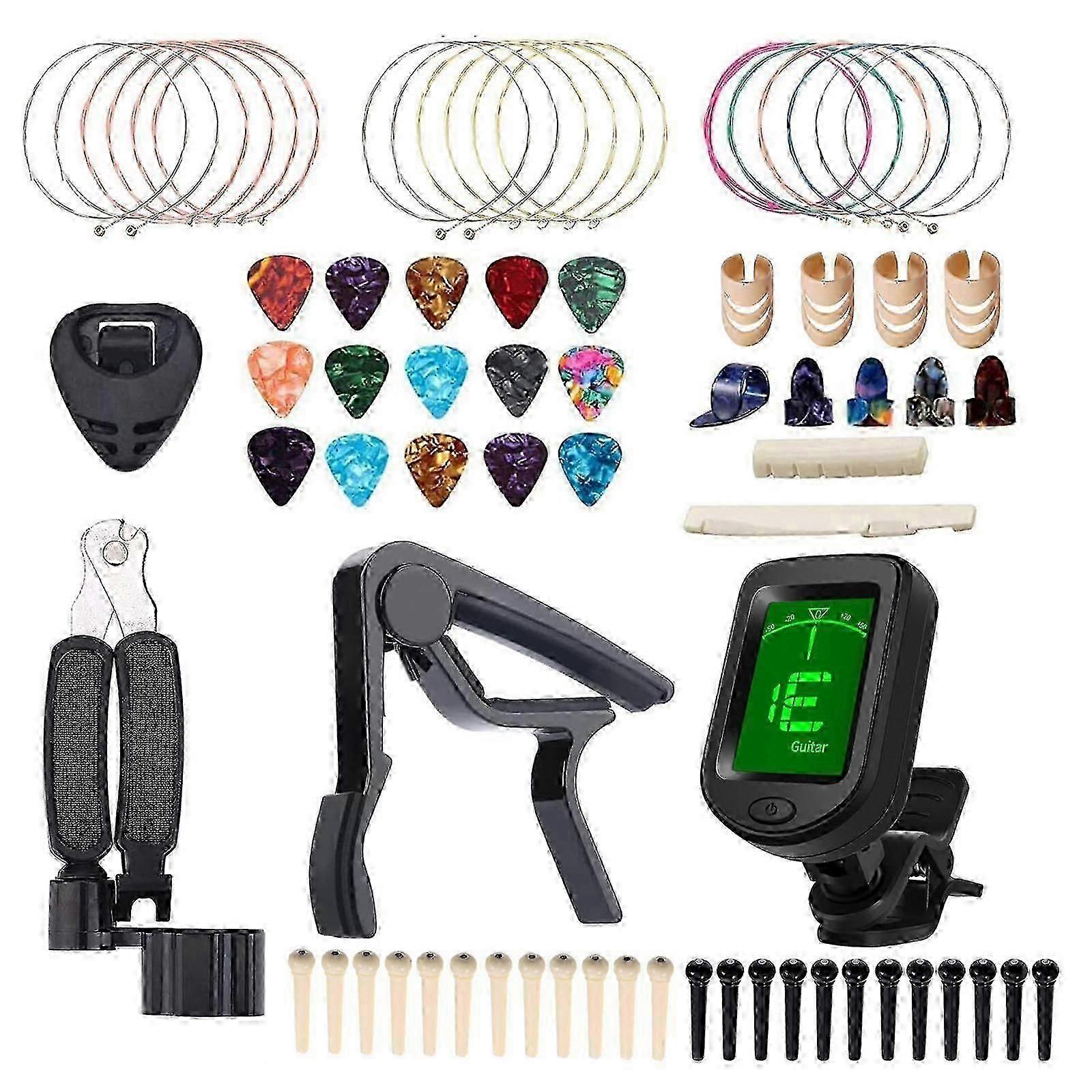 Gitarr Tillbehör Set Gitarr Underhållsverktyg Professionella Ersättningar