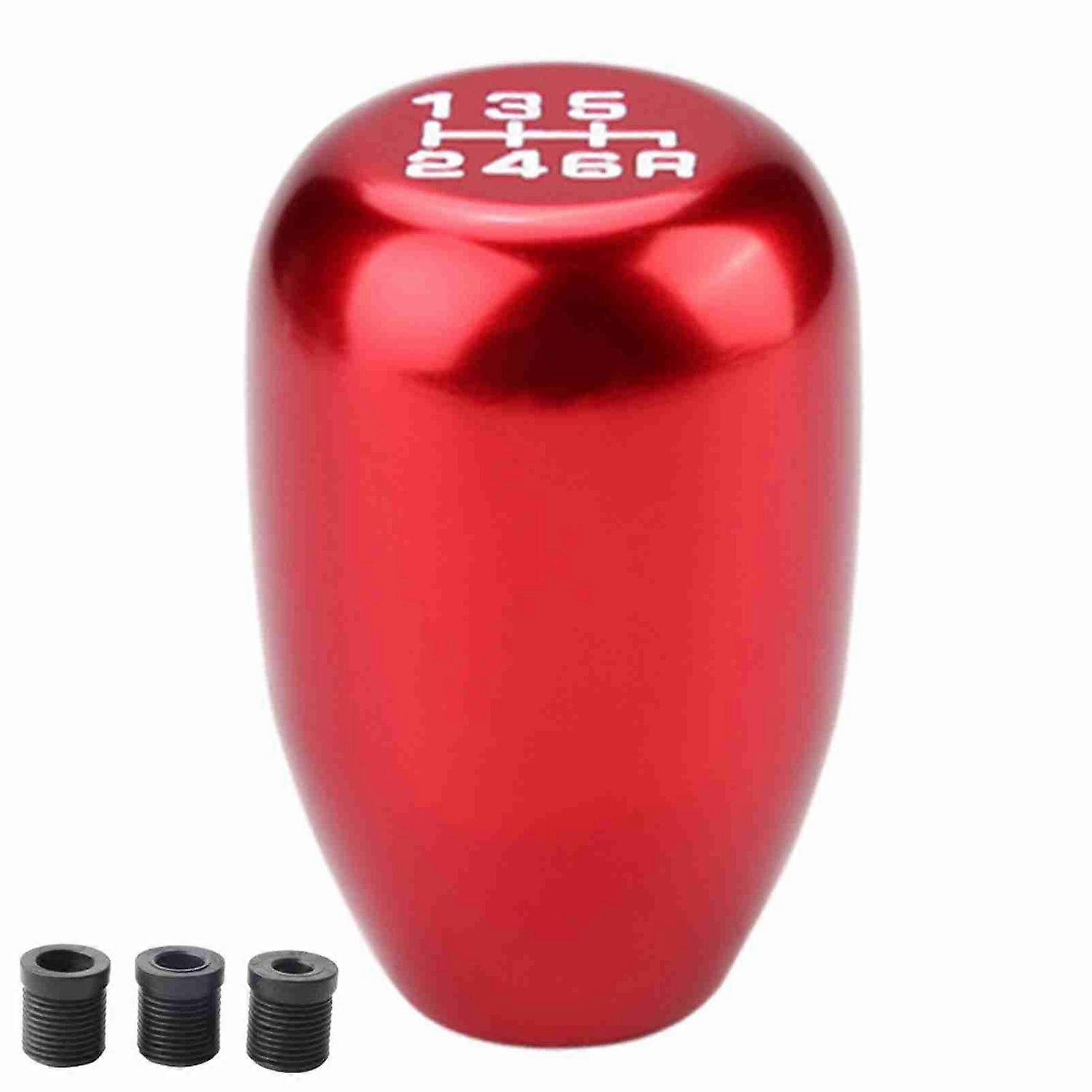 Car Universal Modification Manual Knob Gear Shift Head Shifter 6 Speed (Red)
