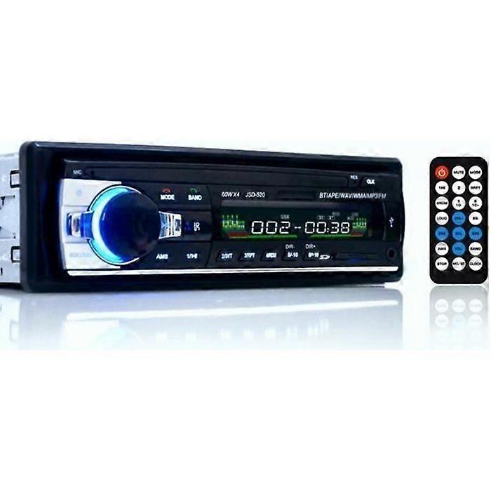 רדיו לרכב Bluetooth - BW - JSD520 - 4 x 60 W - USB - מקלט סטריאו FM