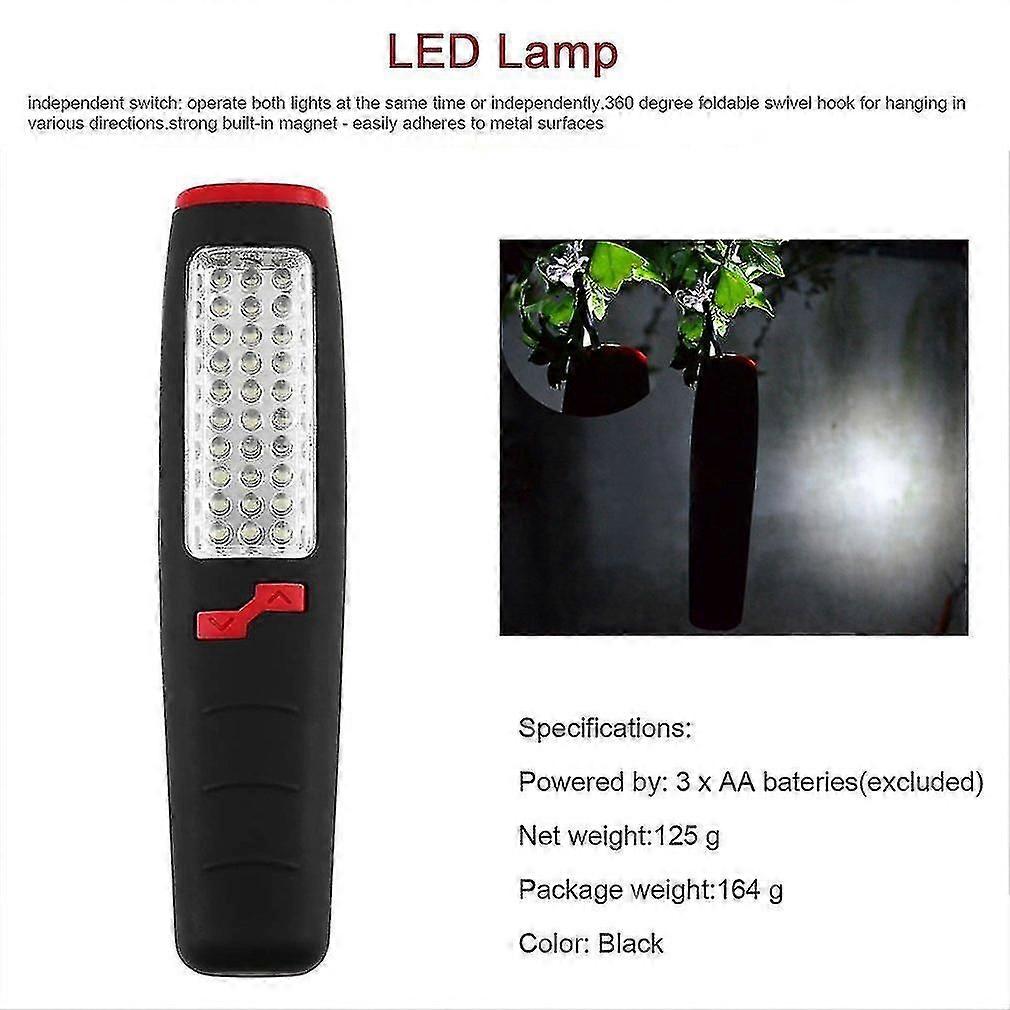 37 Led Flashlight Work Light Camping Outdoor Lamp With Built-in Magnet Hook* @BUGU