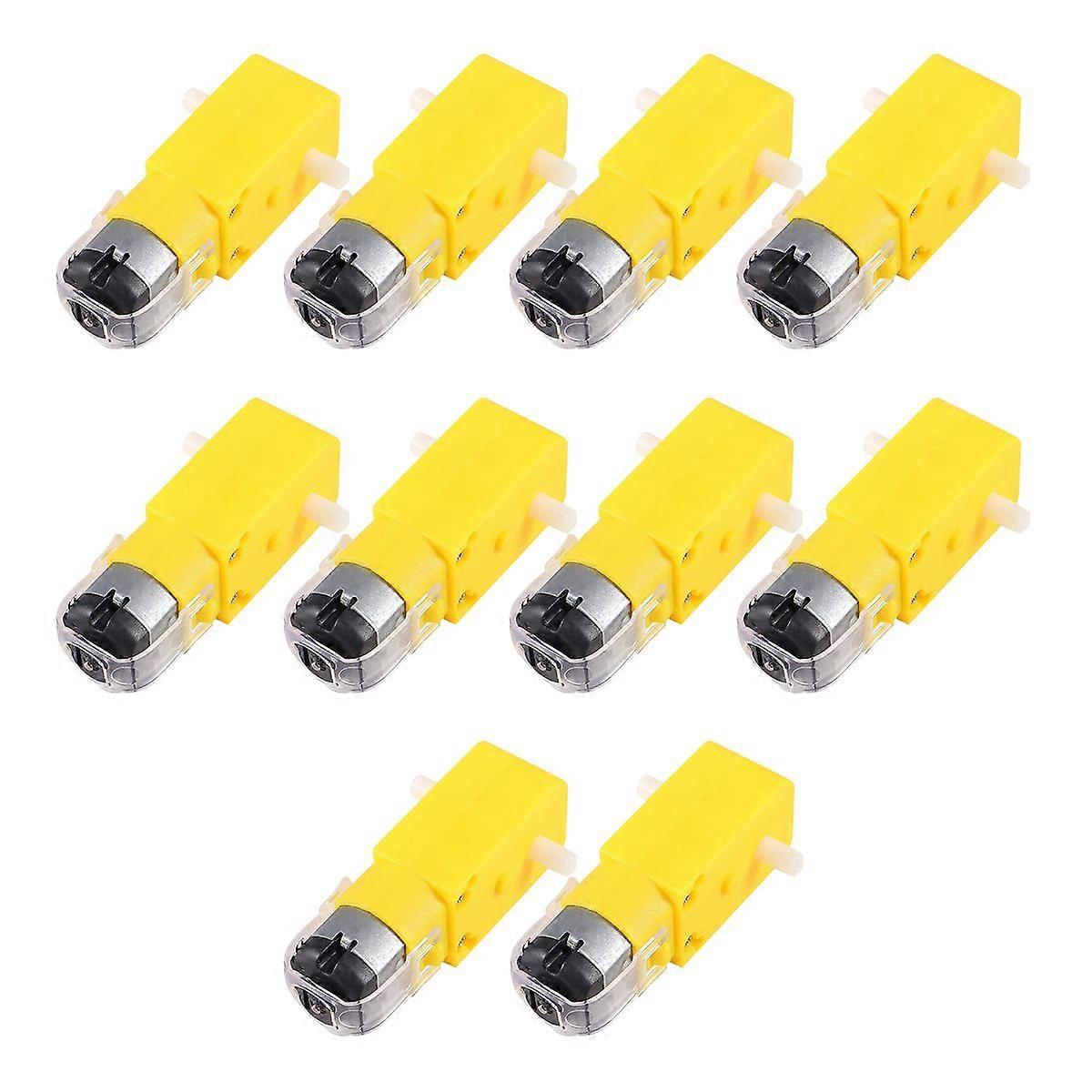 10 Pcs 3V-12V DC Geared Motor Magnetic Interference Motor for Smart Car Chassis