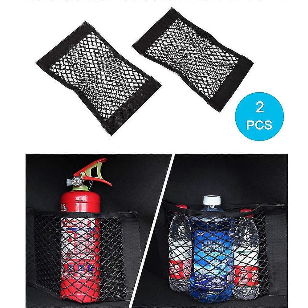 2pcs Automotive Storage Nets Mesh Cargo Net Universal Trunk Organizer Net