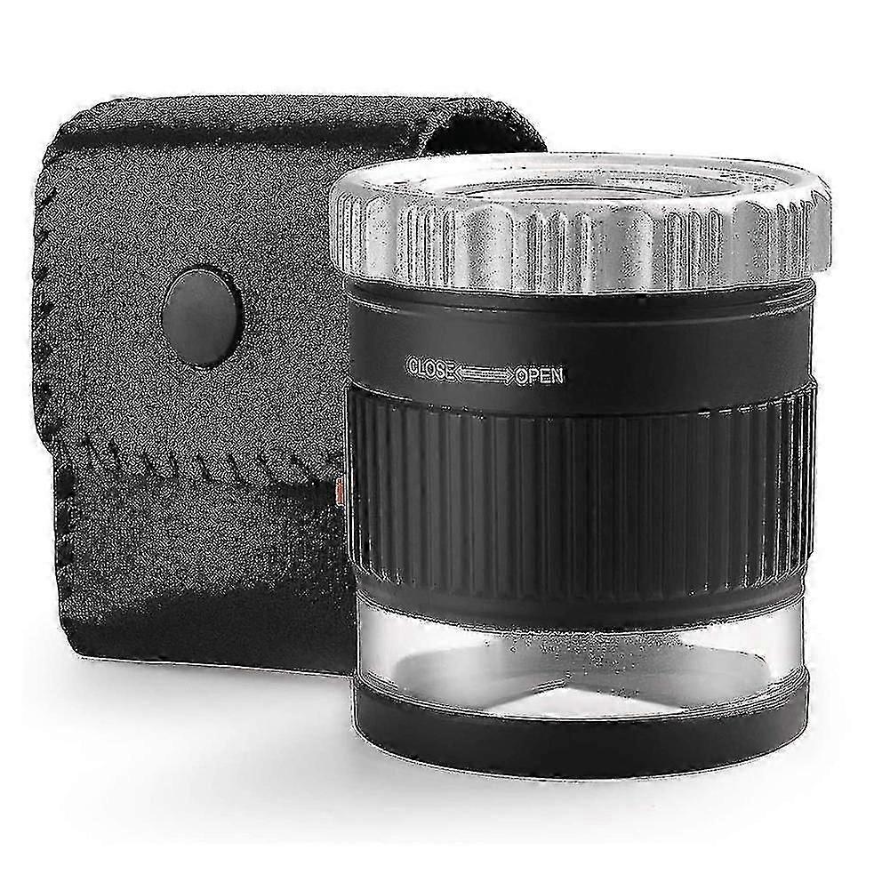 Loupe Magnifier 30x Magnifier Illuminated Adjustable Length Desktop Magnifier With 6 Lights For Jewelry Textile